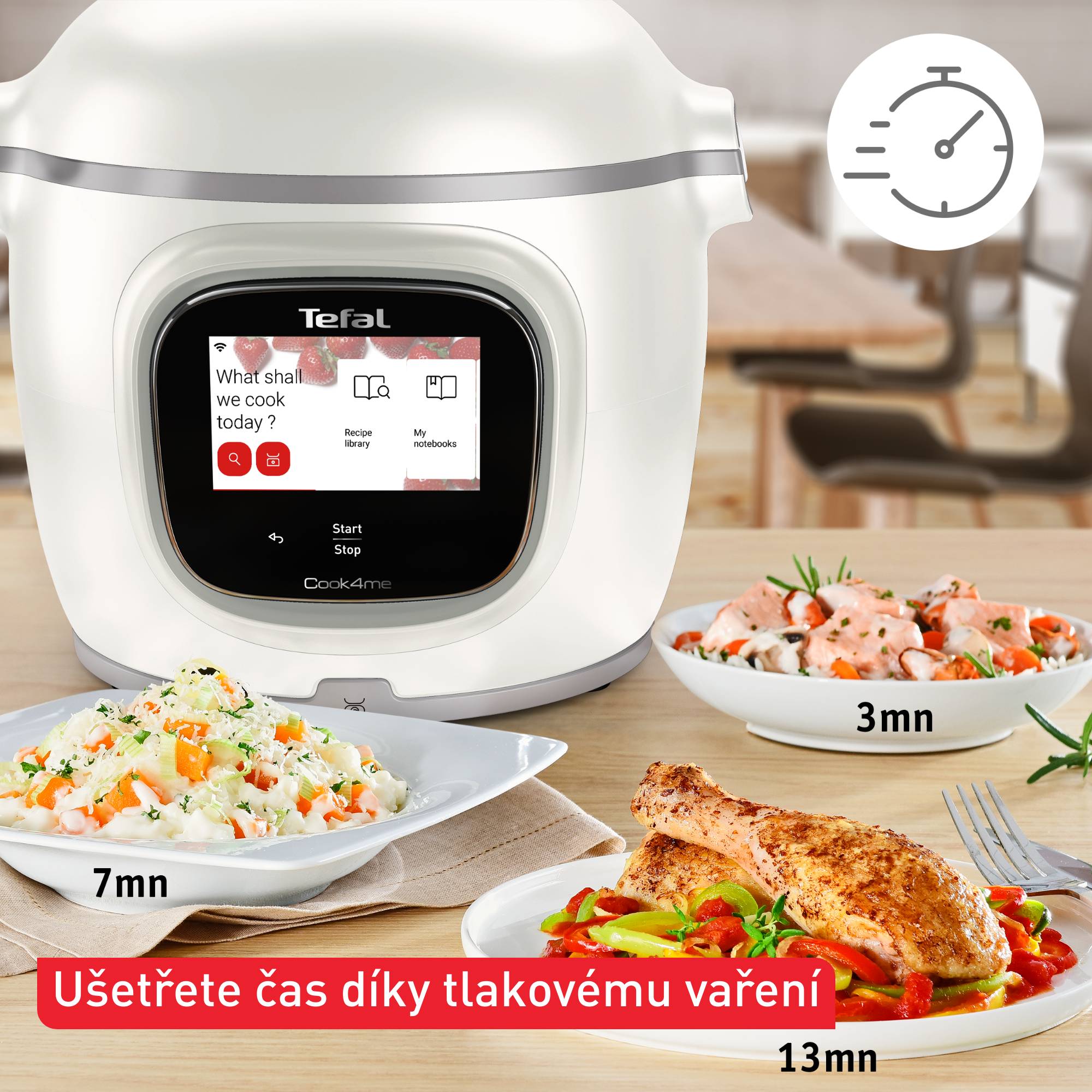 Chytrý multifunkční hrnec Tefal Cook4me Touch Pro, CY9441F2