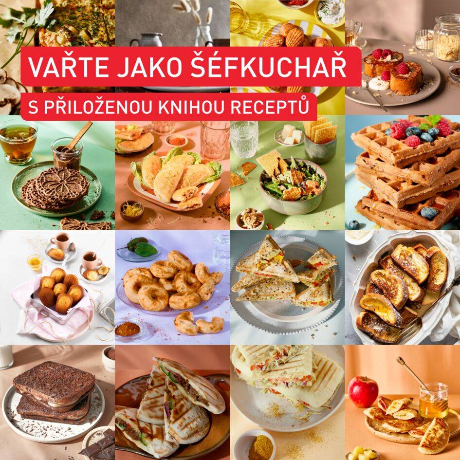 Sendvičovač a vaflovač Tefal Snack Collection SW862BF0 Černá