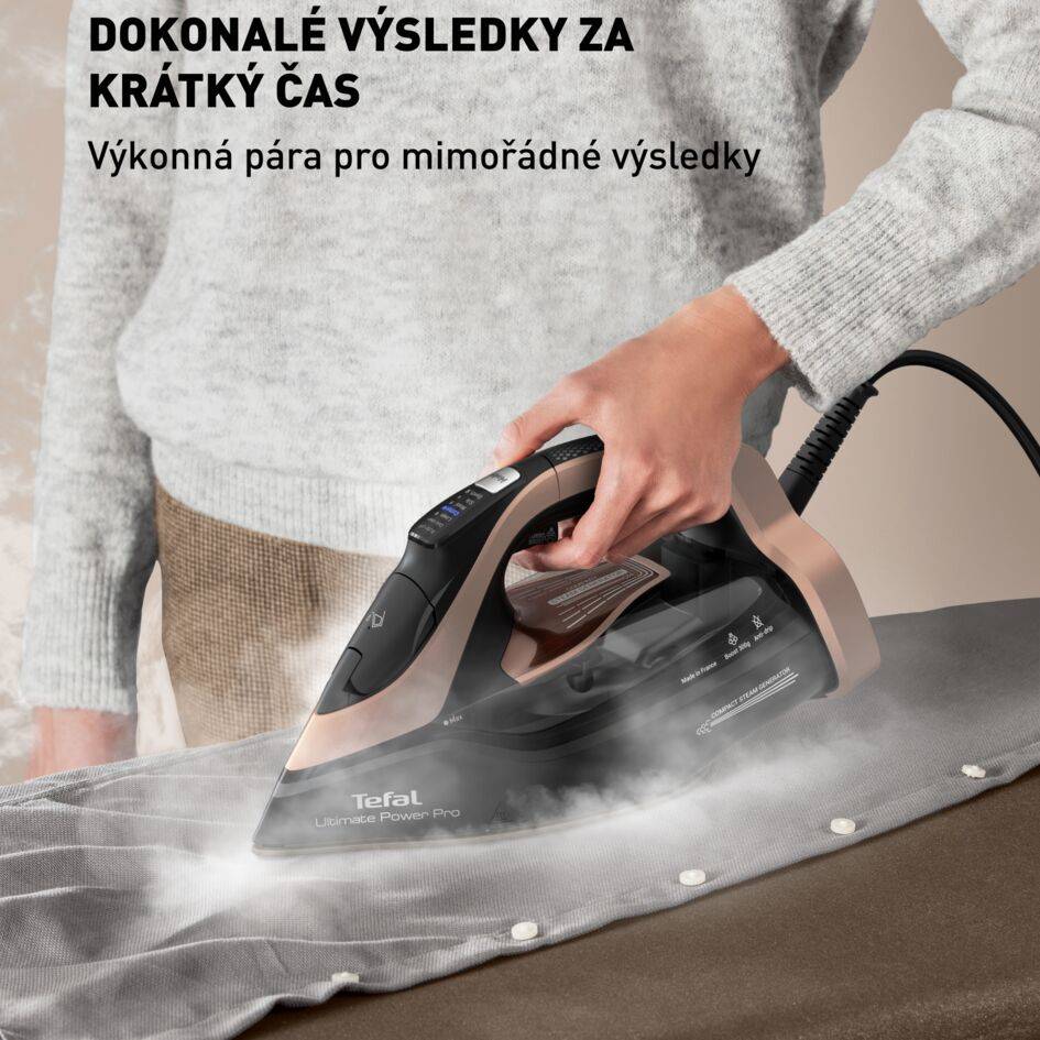 Napařovací žehlička na prádlo Tefal Ultimate Power Pro FV9E50E0 Růžově zlatá/Černá