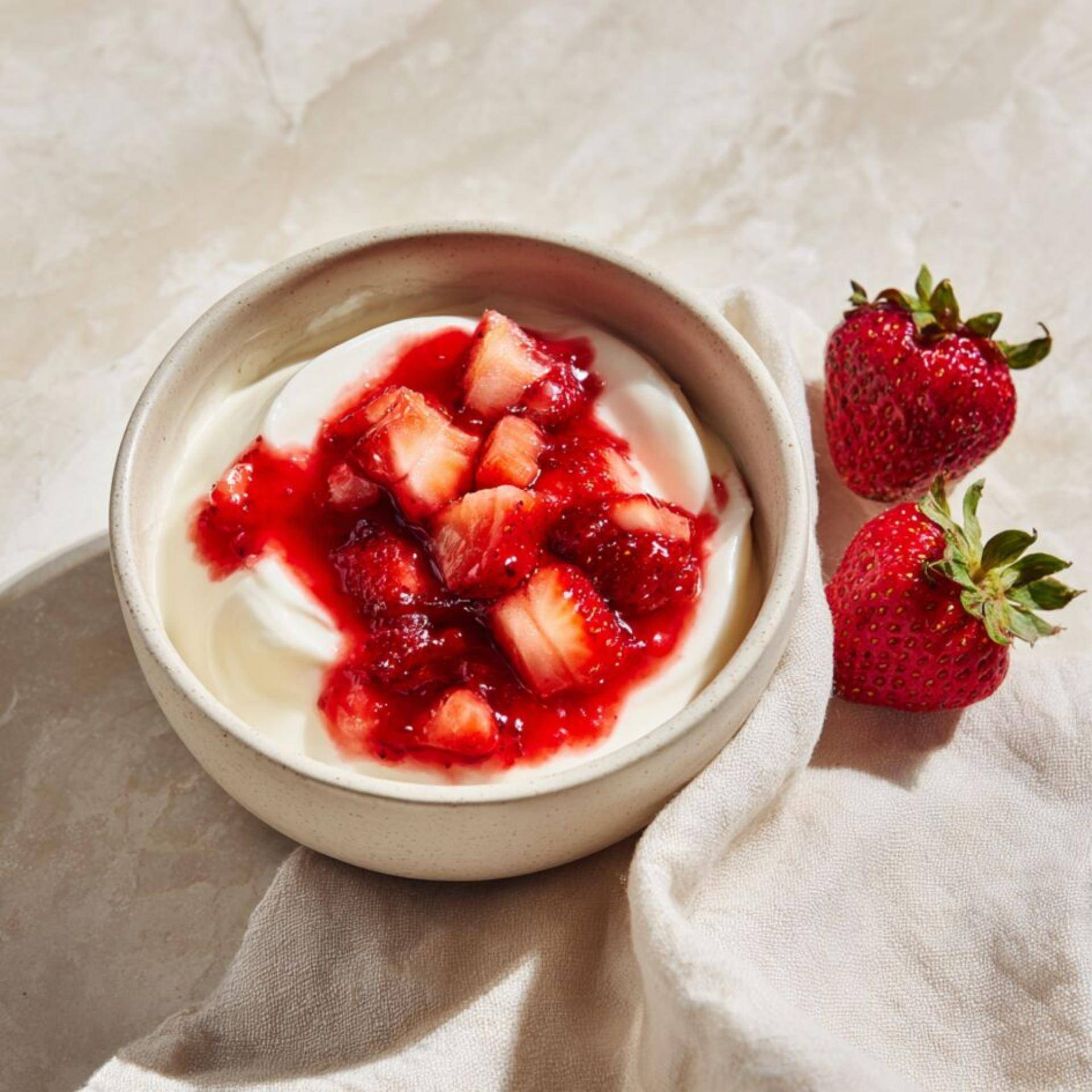 Jahodový mražený jogurt - recept Dolci | Tefal
