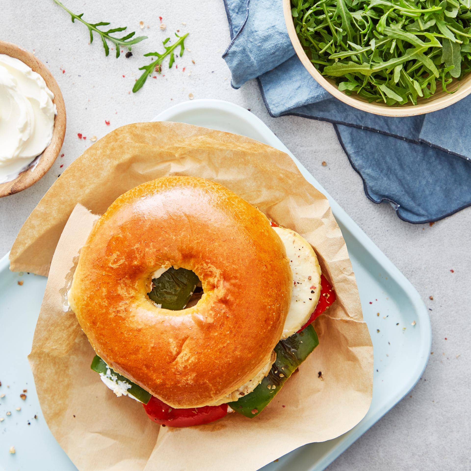 Vegetariánské bagely - recept EASY FRY GRILL & STEAM 3 in 1 | Tefal