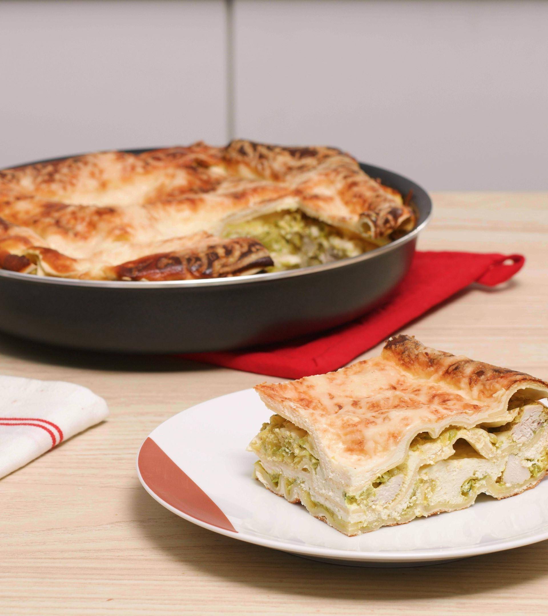 Lasagne s kuřecím masem, cuketou, kari a žampiony - recept Hrnce a pánve | Tefal