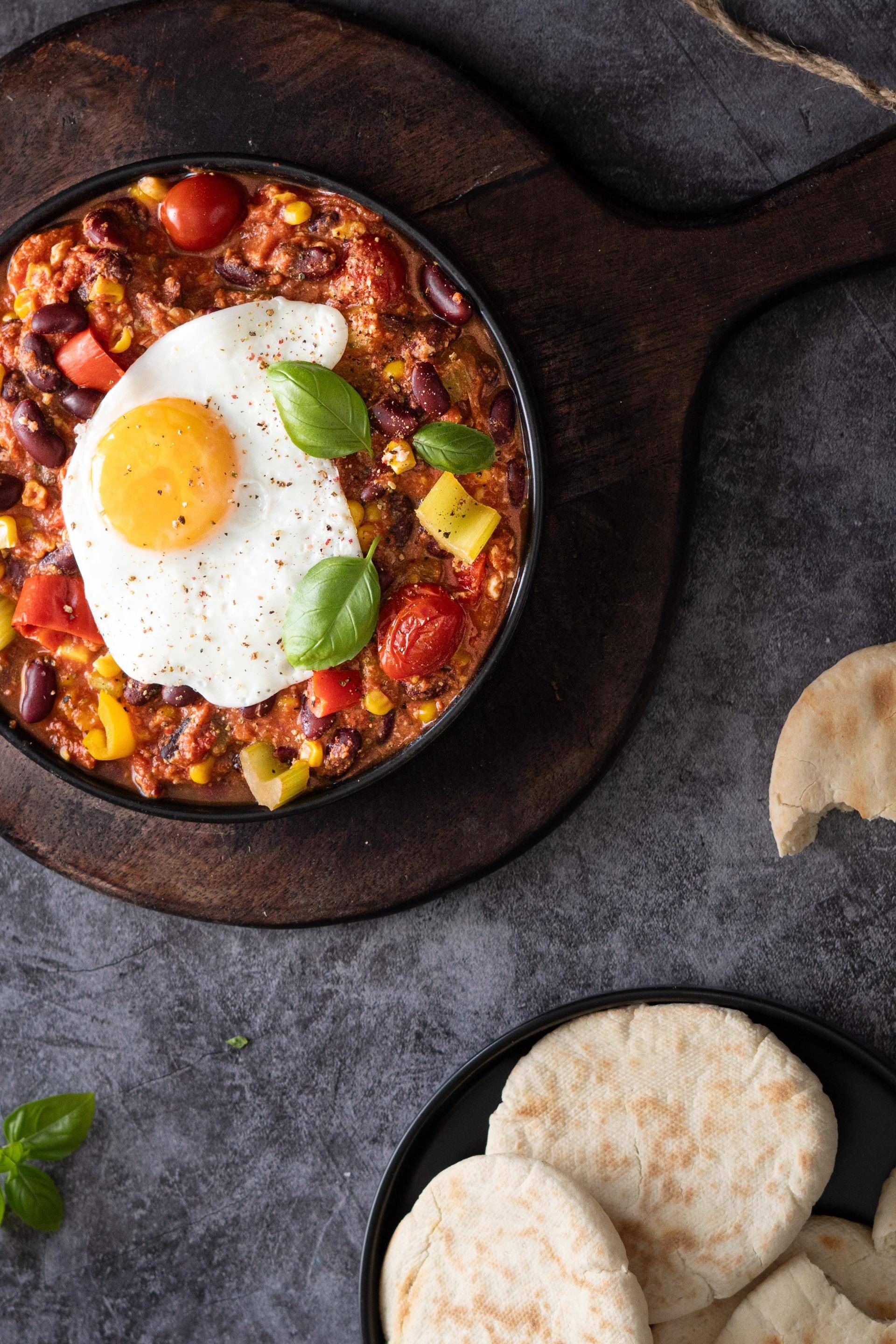 Luštěninová směs s vejci - recept OptiGrill 4in1 XL | Tefal