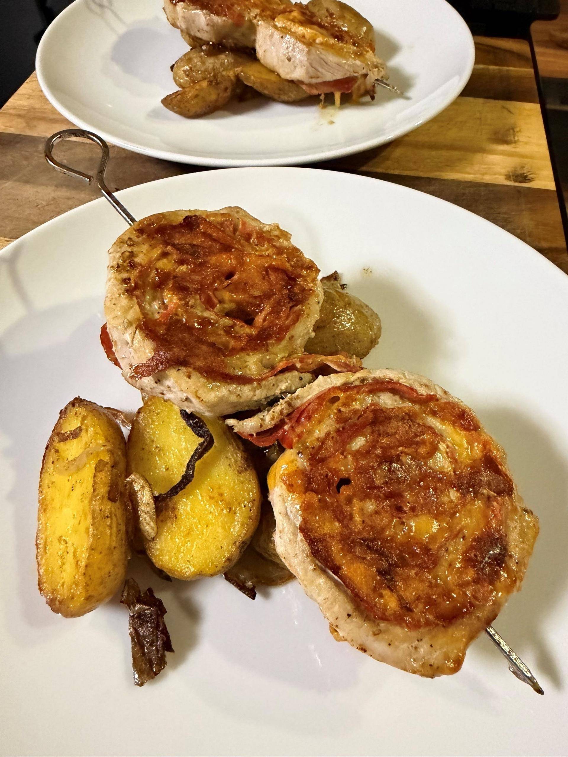 Vepřové šneky s restovaným bramborem s cibulí - recept OptiGrill 4in1 XL | Tefal