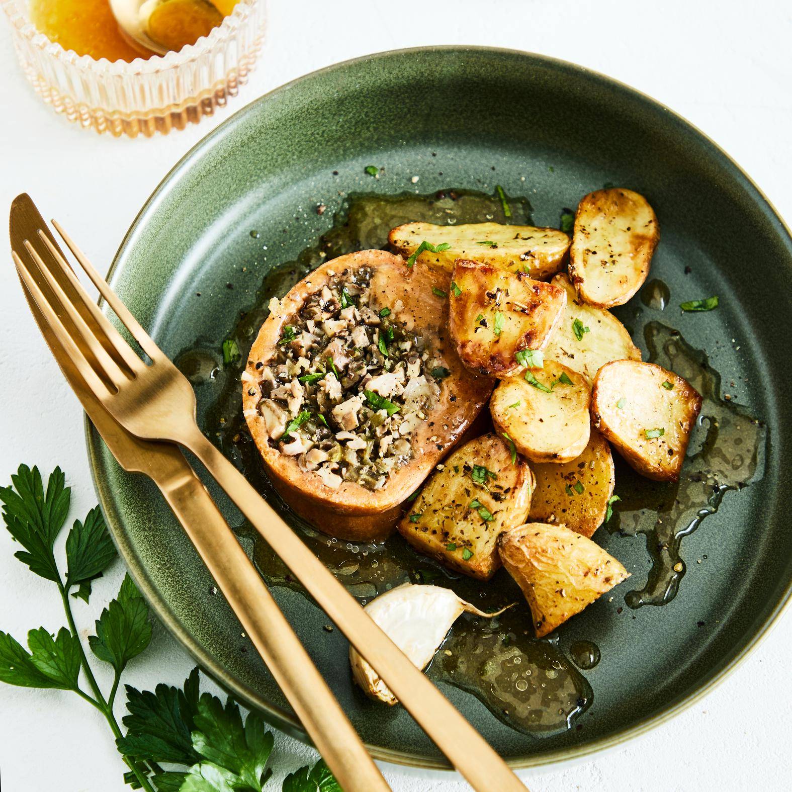 Plněná seitan pečeně - recept Hrnce a pánve | Tefal