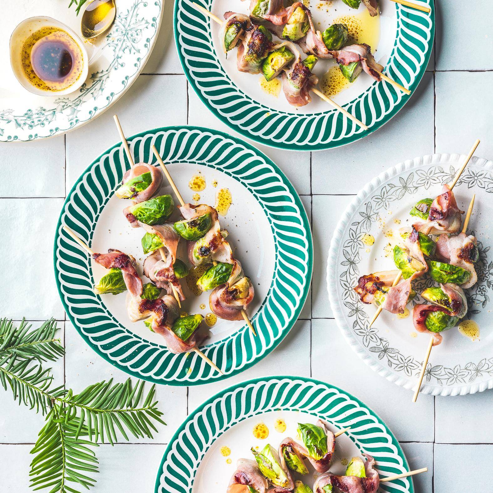 Špízy z růžičkové kapusty a slaniny - recept OptiGrill 2in1 | Tefal