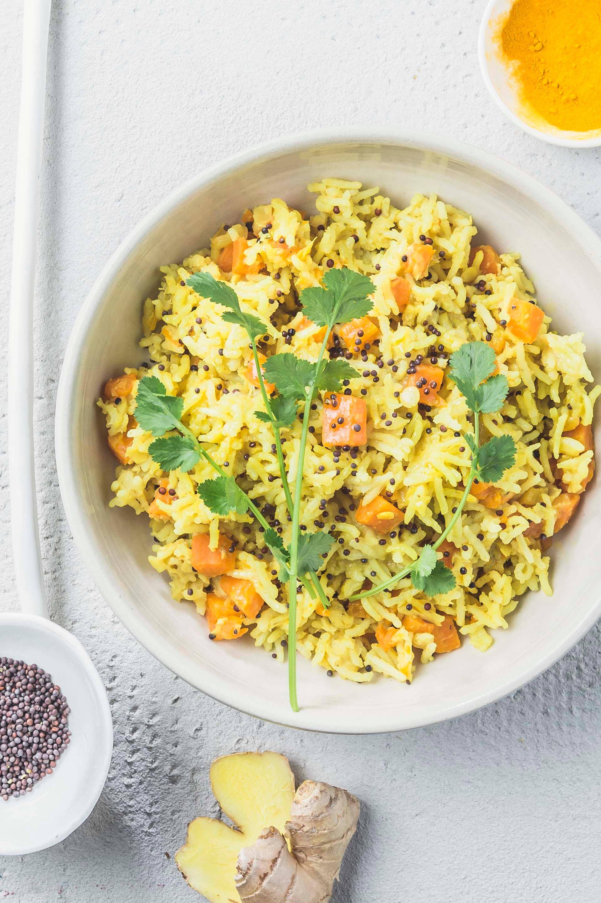 Indická rýže z kurkumy a červené čočky - recept Hrnce a pánve | Tefal
