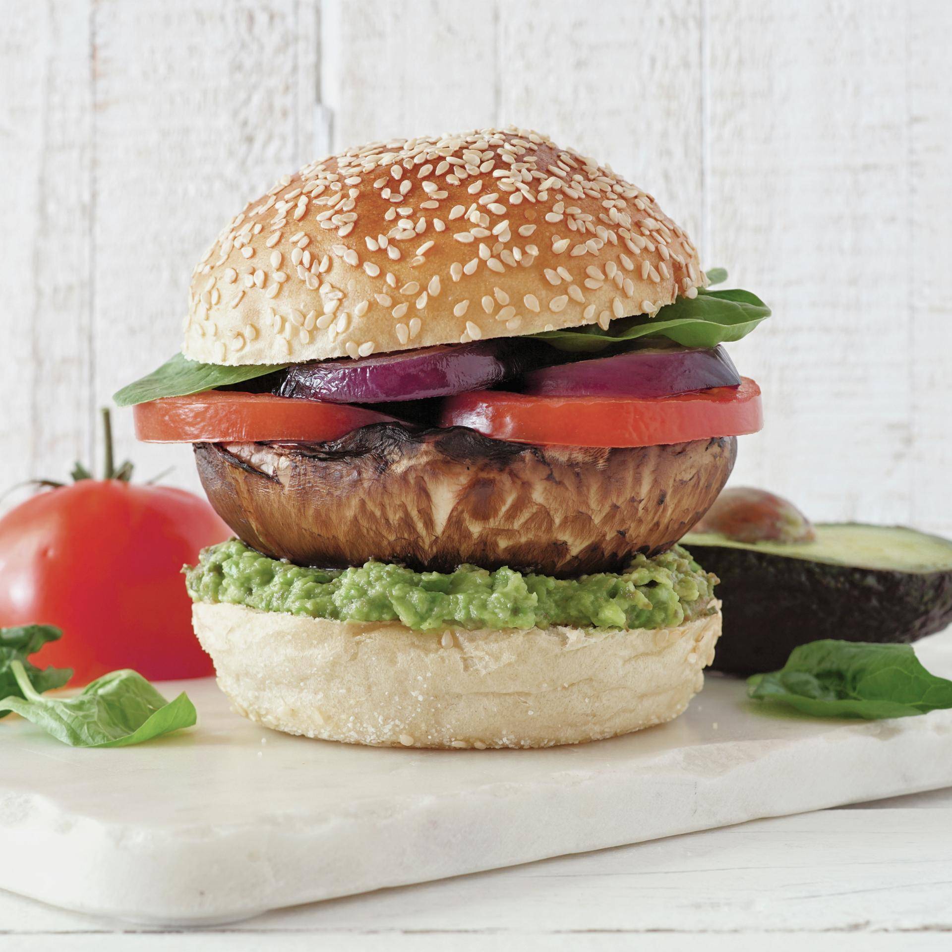 Burgery z grilovaných žampionů Portobello - recept Dual EasyFry&Grill | Tefal