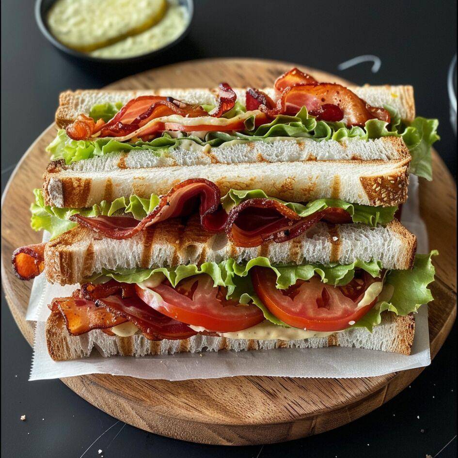 Sendvič BLT (slanina, salát a rajče) - recept Easy Fry Mega | Tefal