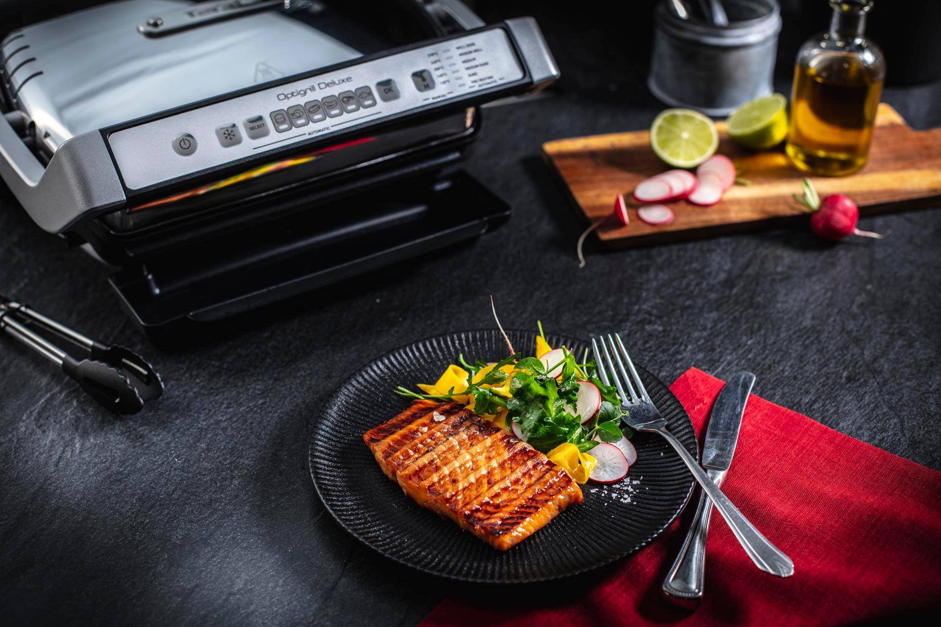 Glazovaný losos s divokým salátem - recept OptiGrill + | Tefal
