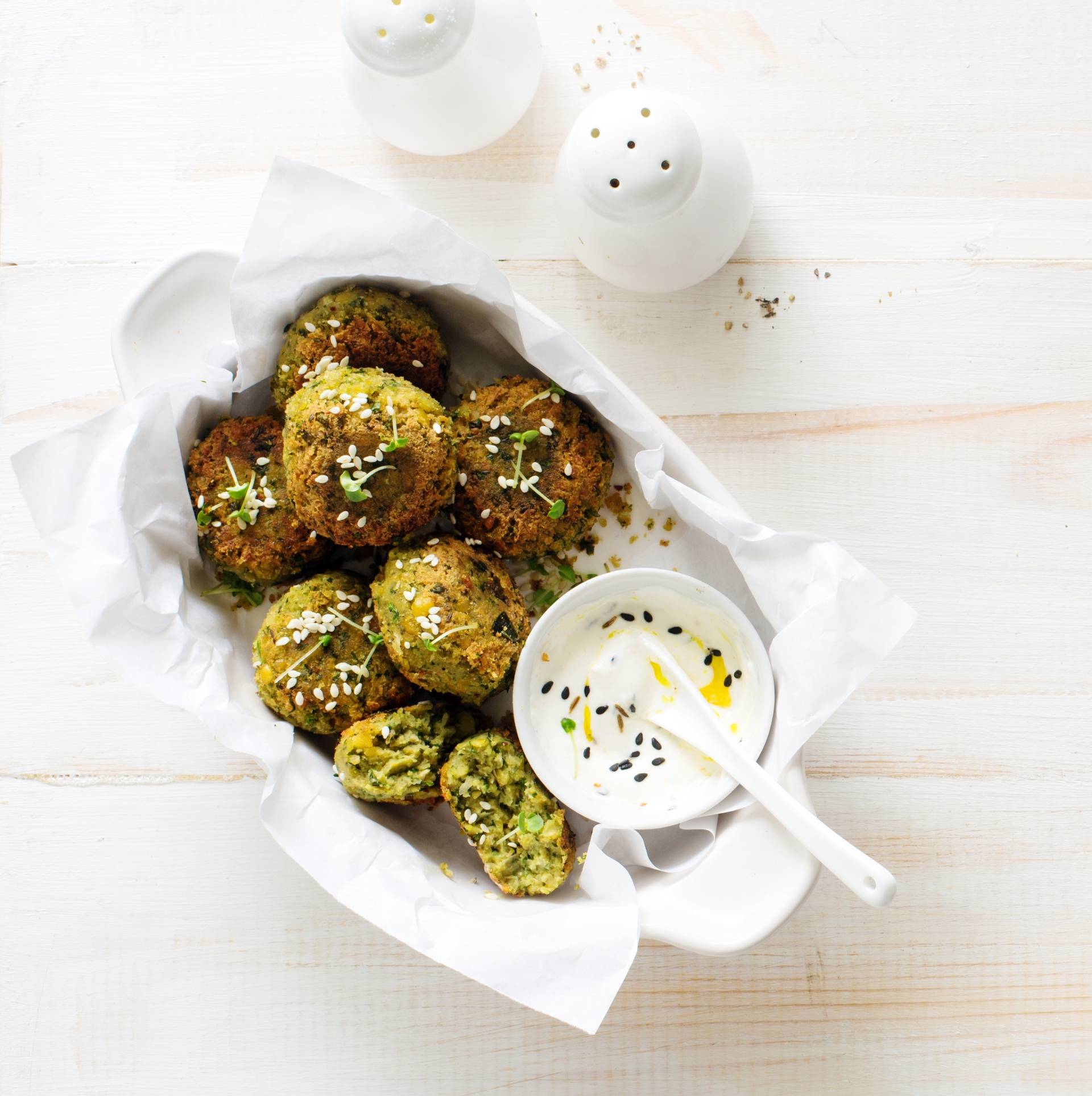 Brokolicové a sýrové jednohubky - recept Dual EasyFry&Grill | Tefal
