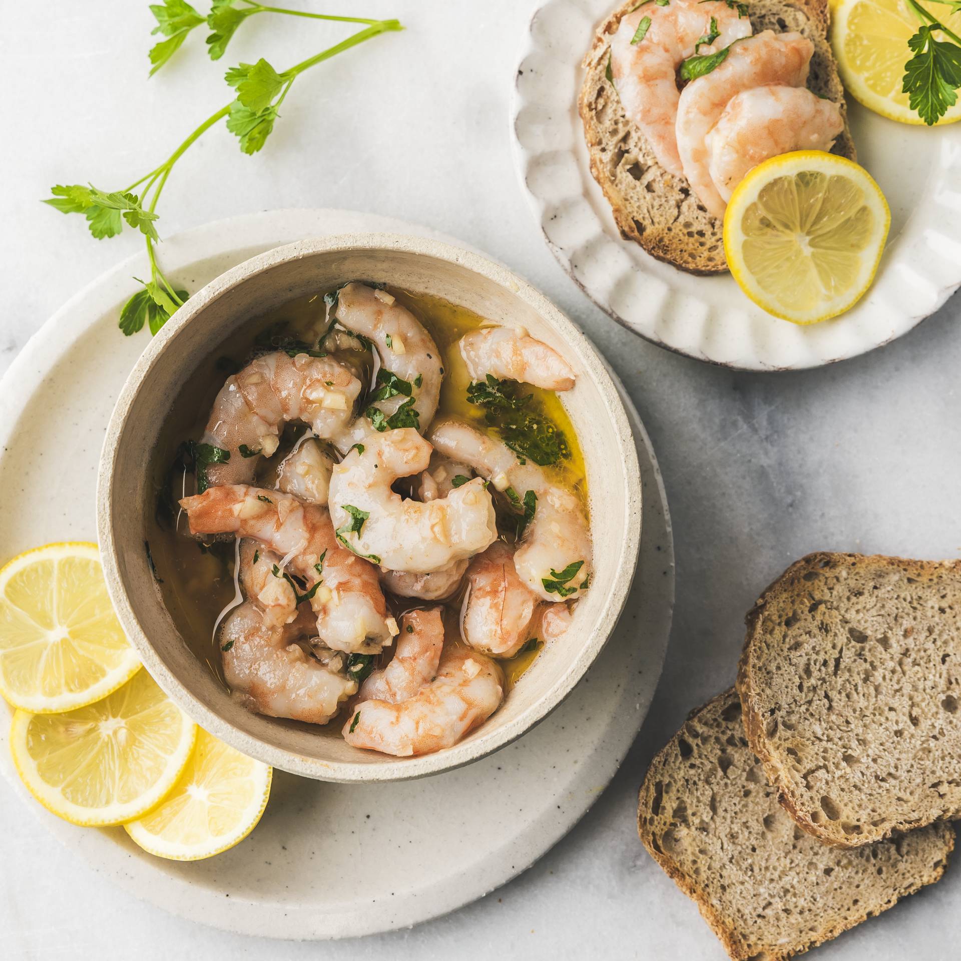 Krevety připravované sous-vide s petrželkou - recept undefined | Tefal