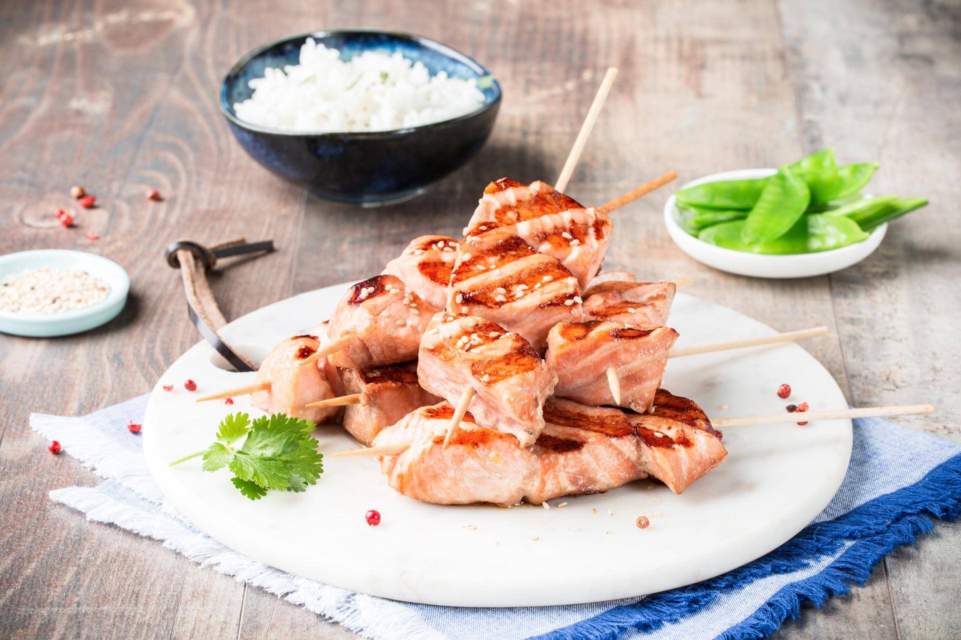 Losos yakitori - recept undefined | Tefal