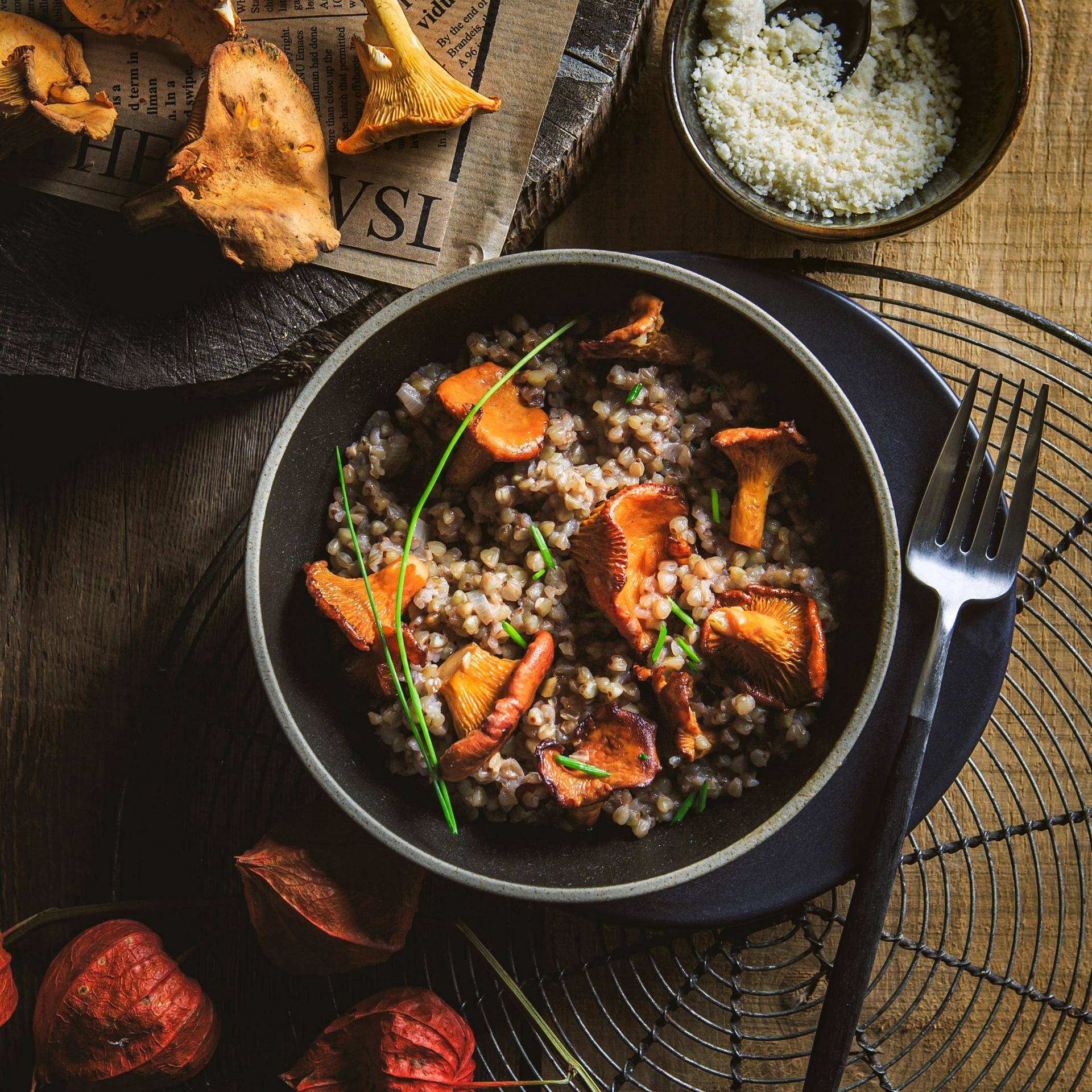 Rizoto s pohankou a liškami - recept Cookeo | Tefal