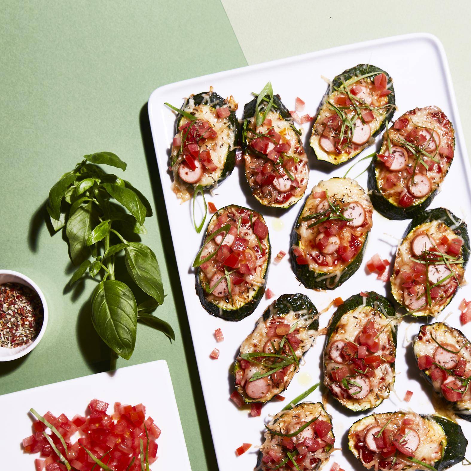 Mini pizza s cuketou - recept OptiGrill 2in1 | Tefal