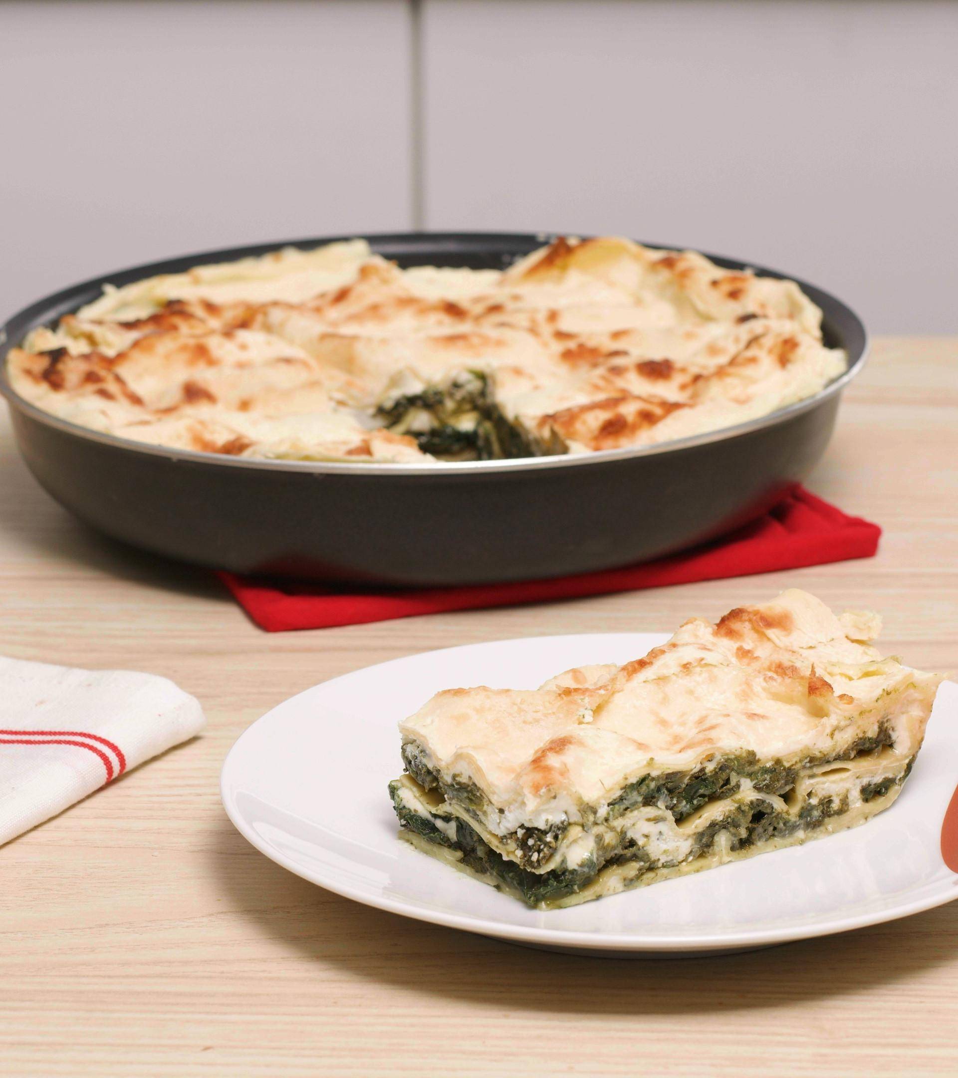 Vegetariánské lasagne se špenátem a ricottou - recept Hrnce a pánve | Tefal