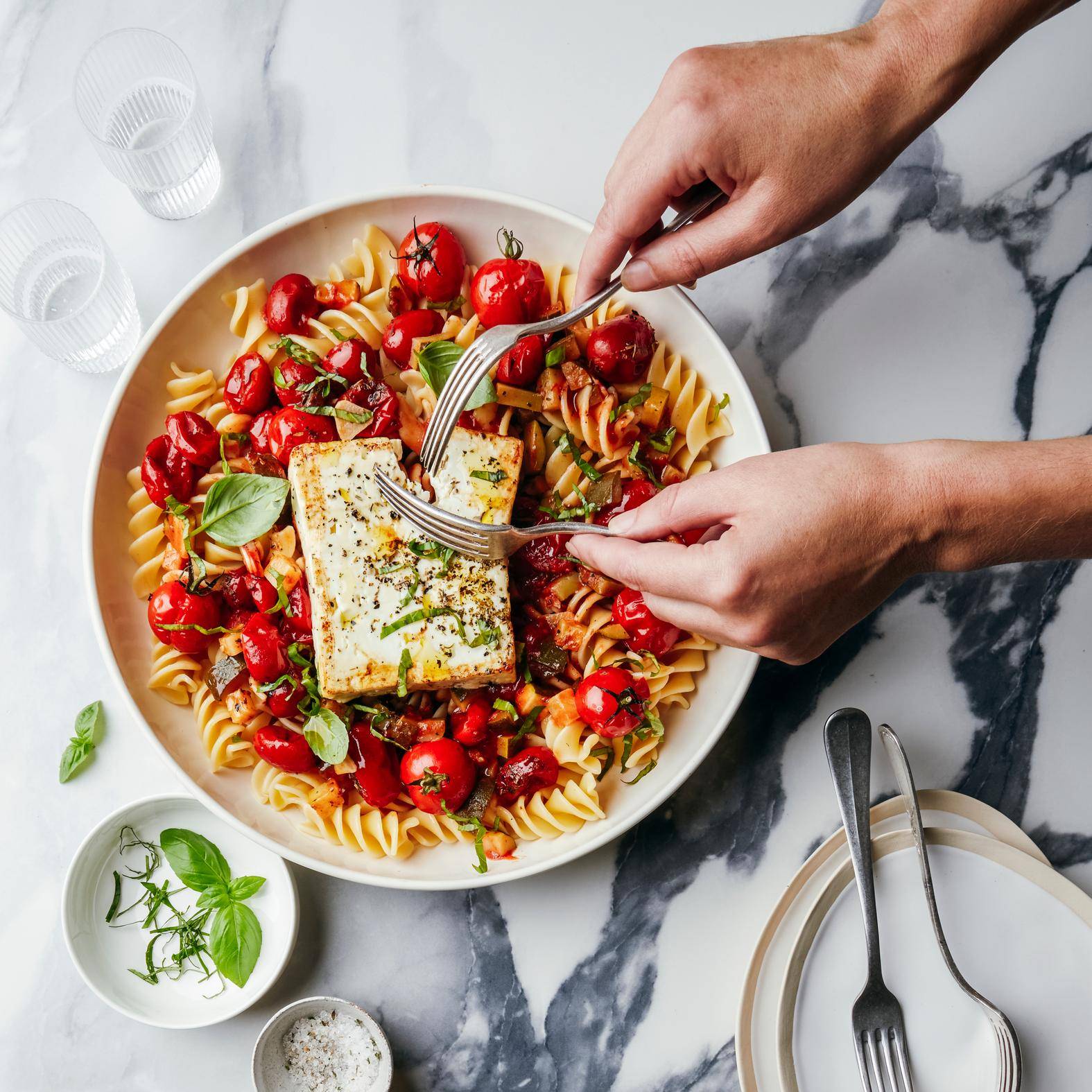 Zapečené těstoviny se sýrem feta - recept OptiGrill 2in1 XL | Tefal