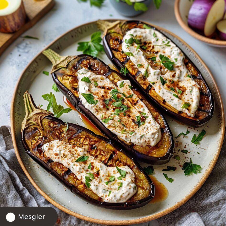 Pečené lilky s jogurtovou omáčkou - recept Easy Fry Max | Tefal
