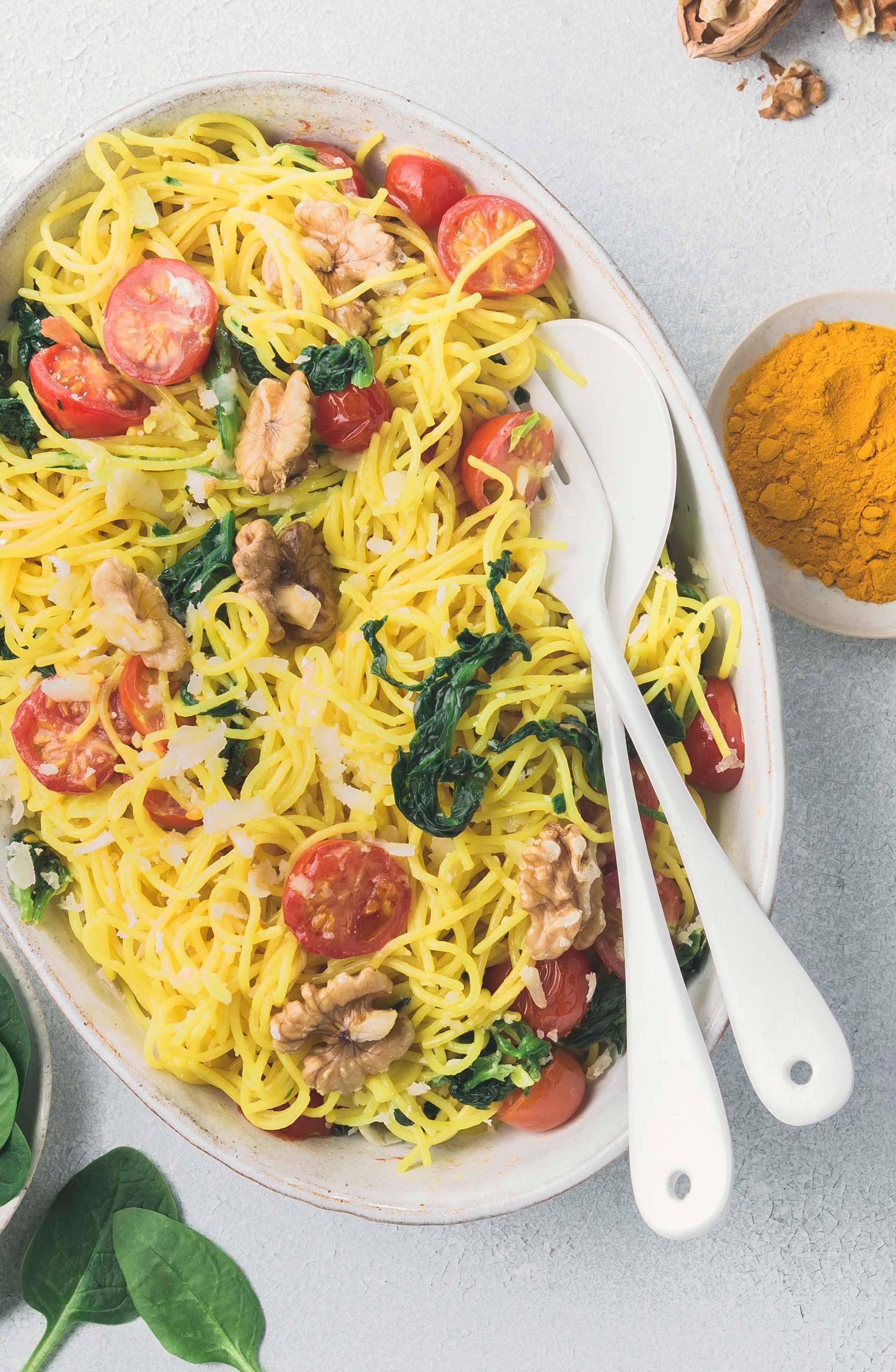 Krémové těstoviny s dýní s špenátem - recept Cookeo | Tefal