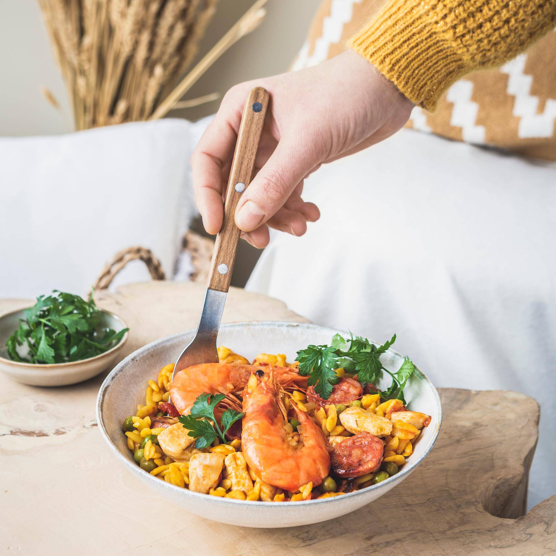 Míchaná paella s těstovinami - recept Cookeo | Tefal