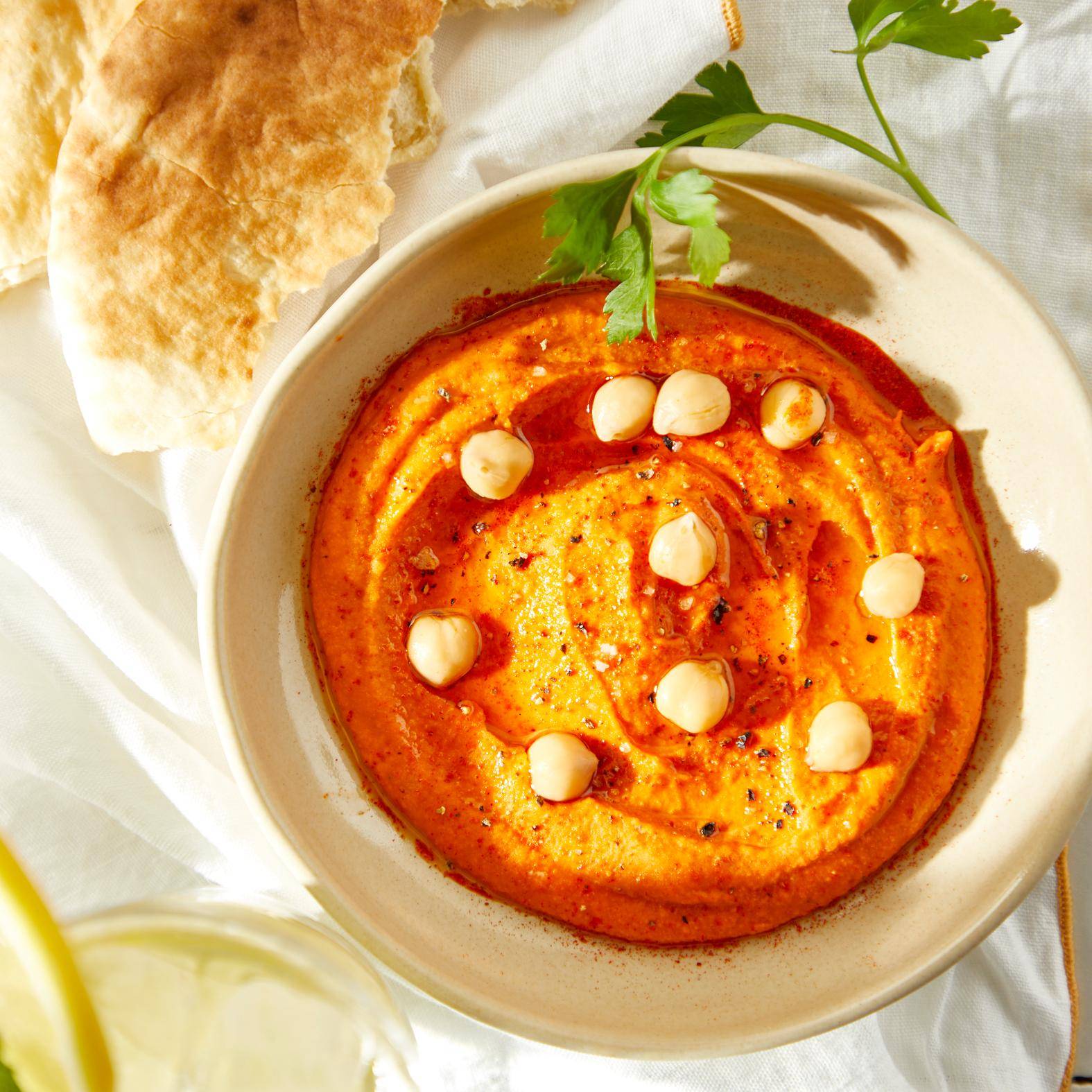 Dip z hummusu a pečené červené papriky - recept Blen Up | Tefal