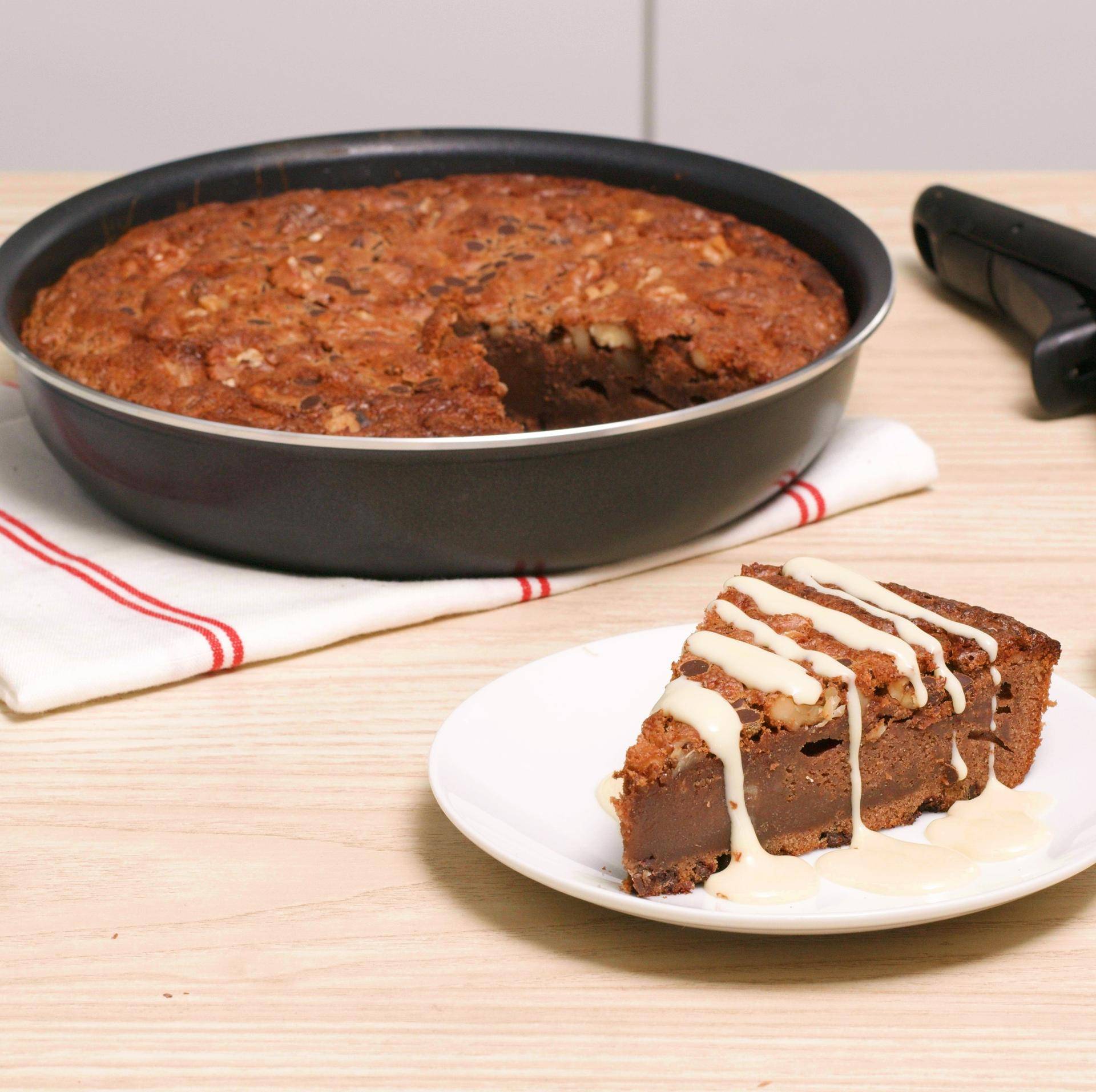 Brownie s mléčnou čokoládou a karamelem - recept Hrnce a pánve | Tefal