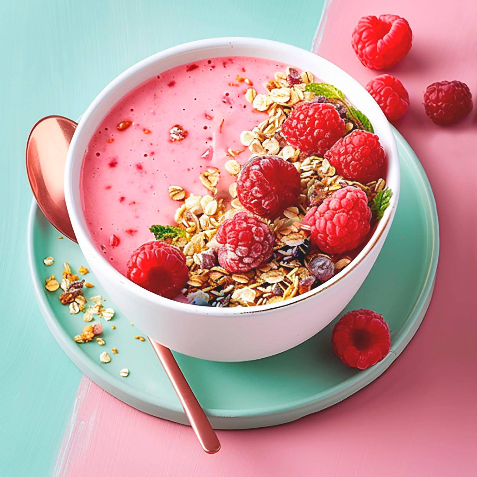 Smoothie miska s červeným ovocem, jogurtem a granolou - recept Blen Up | Tefal