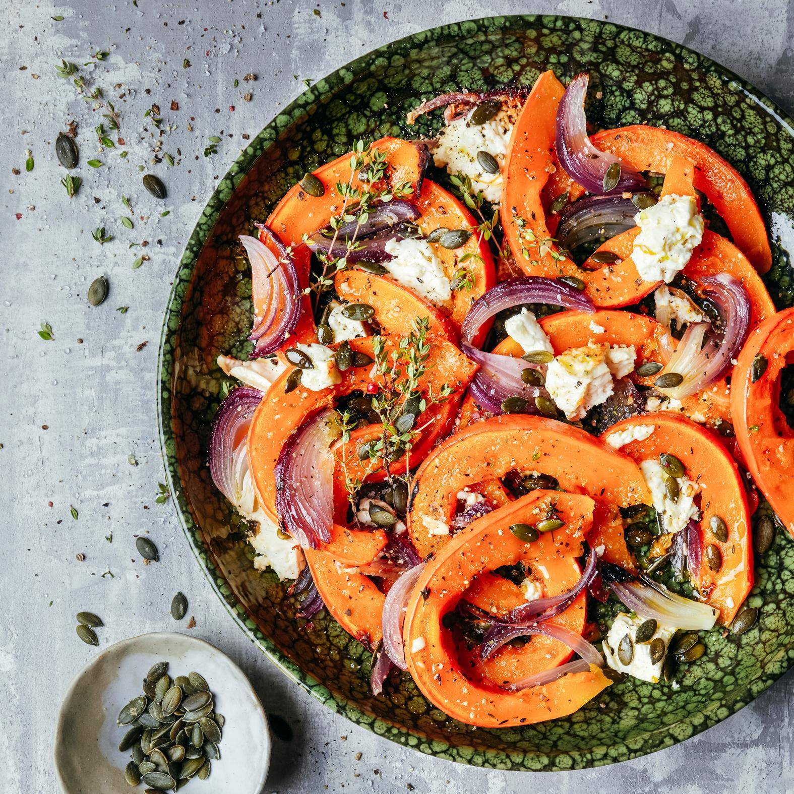 Pečená dýně se sýrem feta a tymiánem - recept OptiGrill + | Tefal