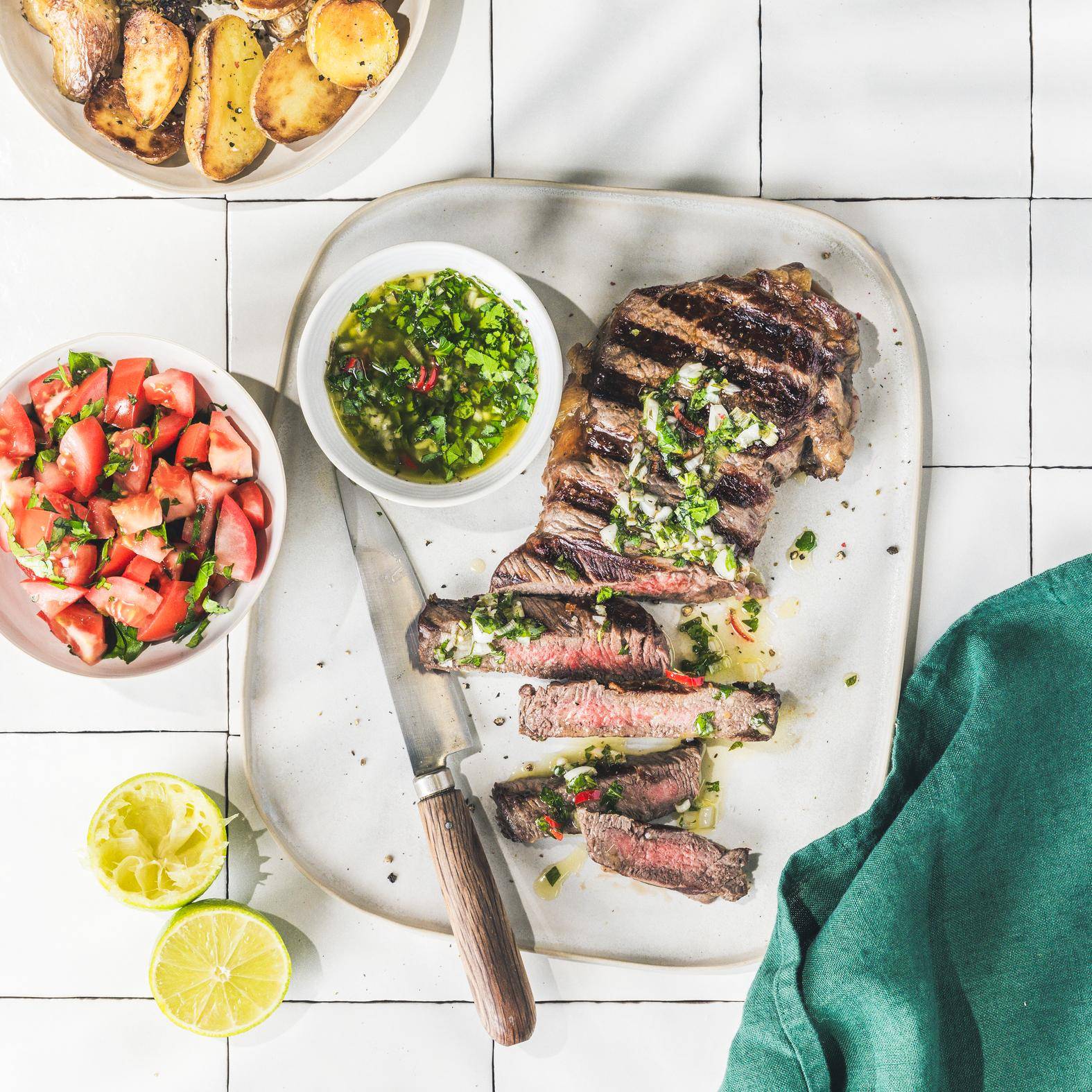 Grilované hovězí maso s omáčkou chimichurri (Picanha) - recept OptiGrill 4in1 XL | Tefal