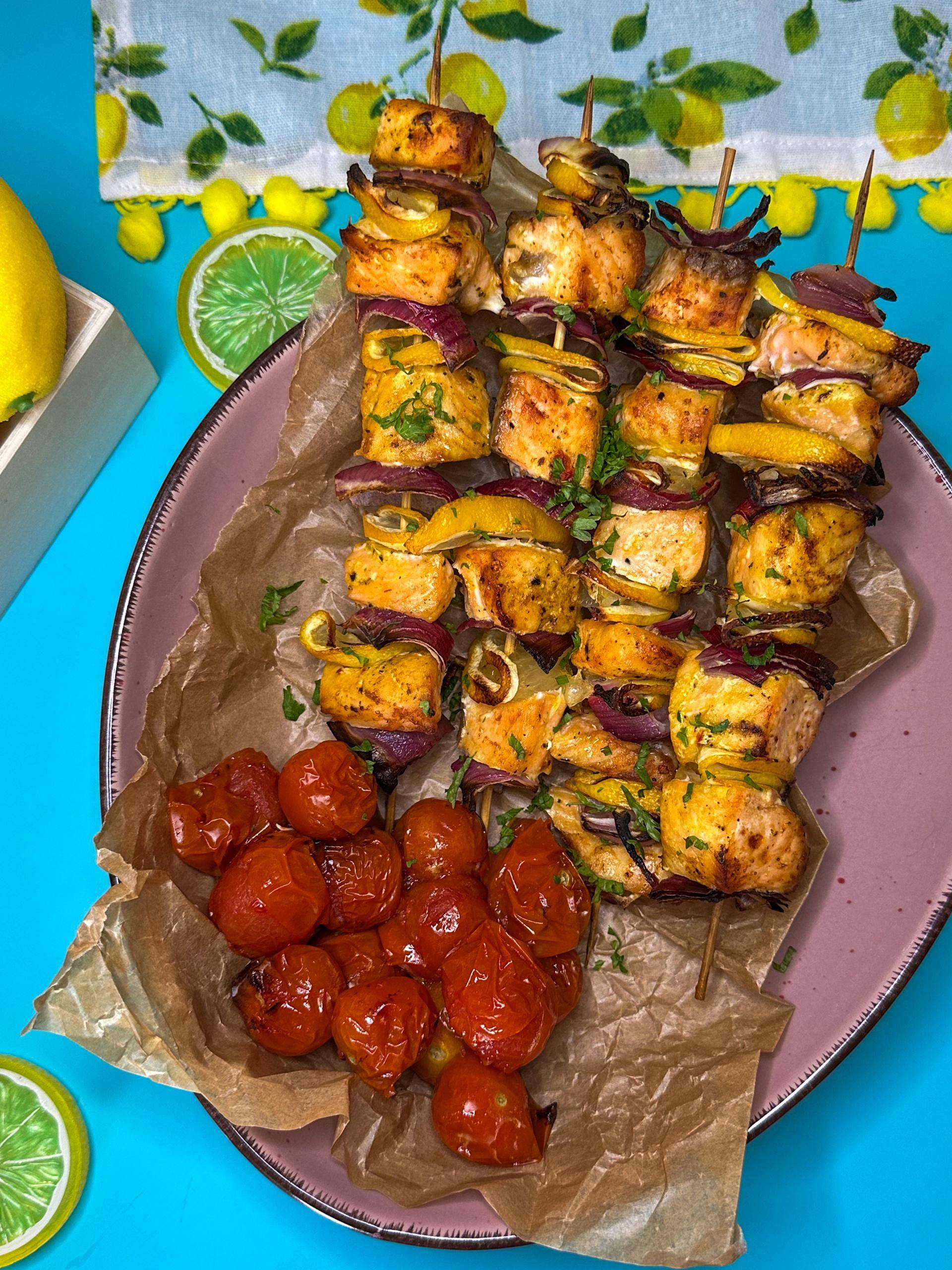 Lososový špíz s citronem - recept EASY FRY & GRILL 2 in 1 XXL | Tefal