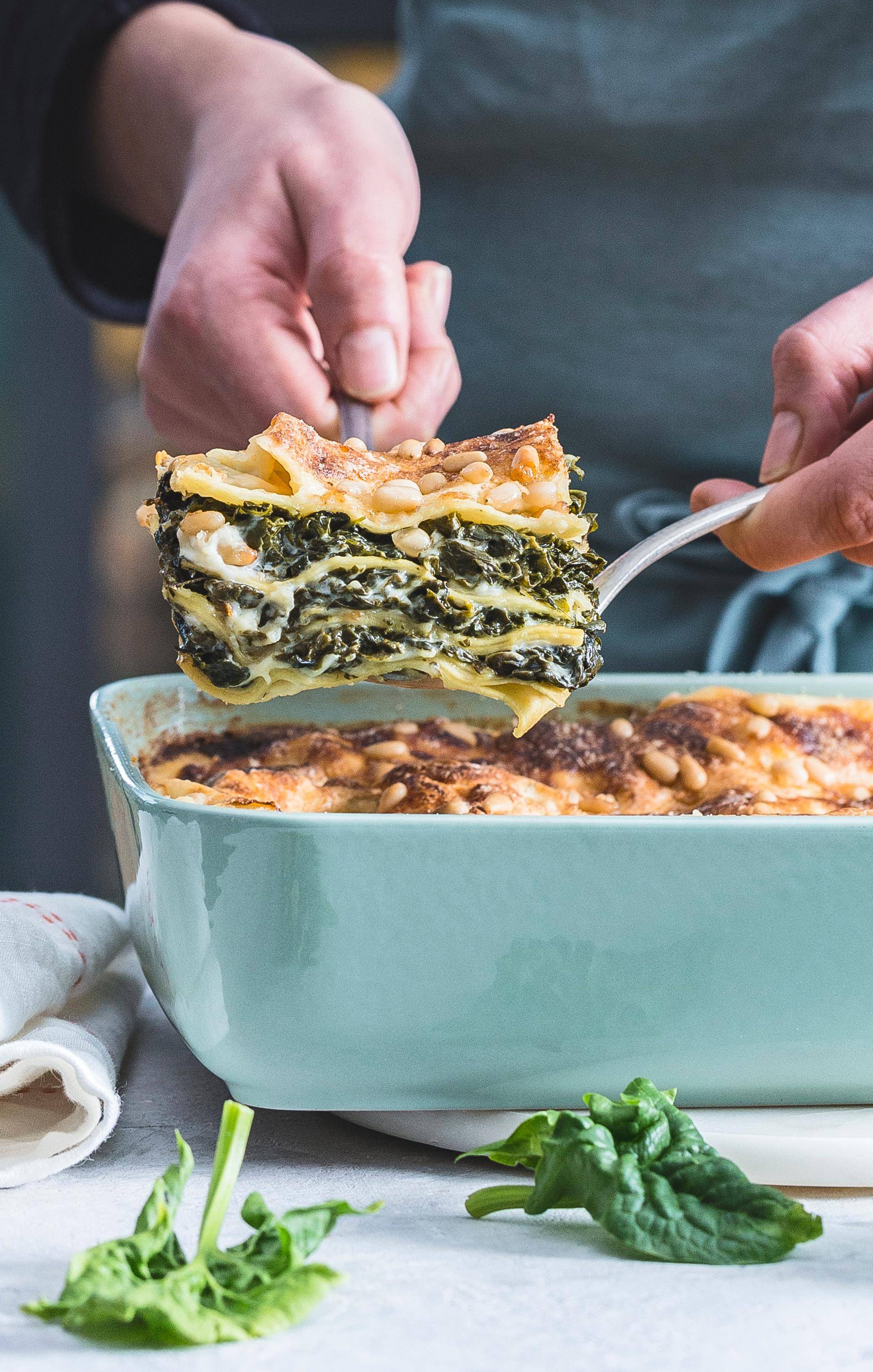 Vegetariánské lasagne se špenátem a ricottou - recept Hrnce a pánve | Tefal