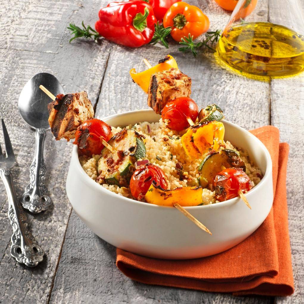 Špízy s rajčaty, tofu a balzamikovým octem - recept undefined | Tefal