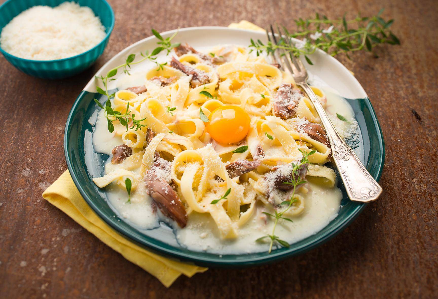 Efektní těstoviny carbonara s kachnou - recept Cookeo | Tefal