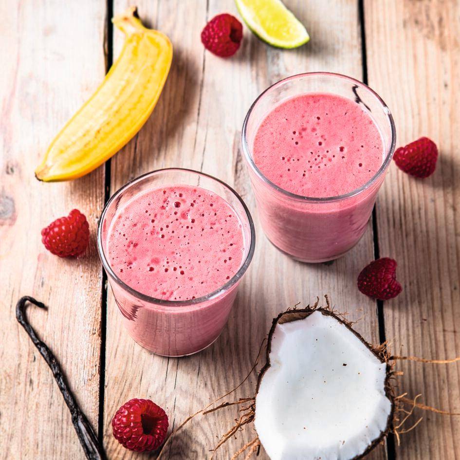 Smoothie s malinami, kokosem a vanilkou - recept Blen Up | Tefal
