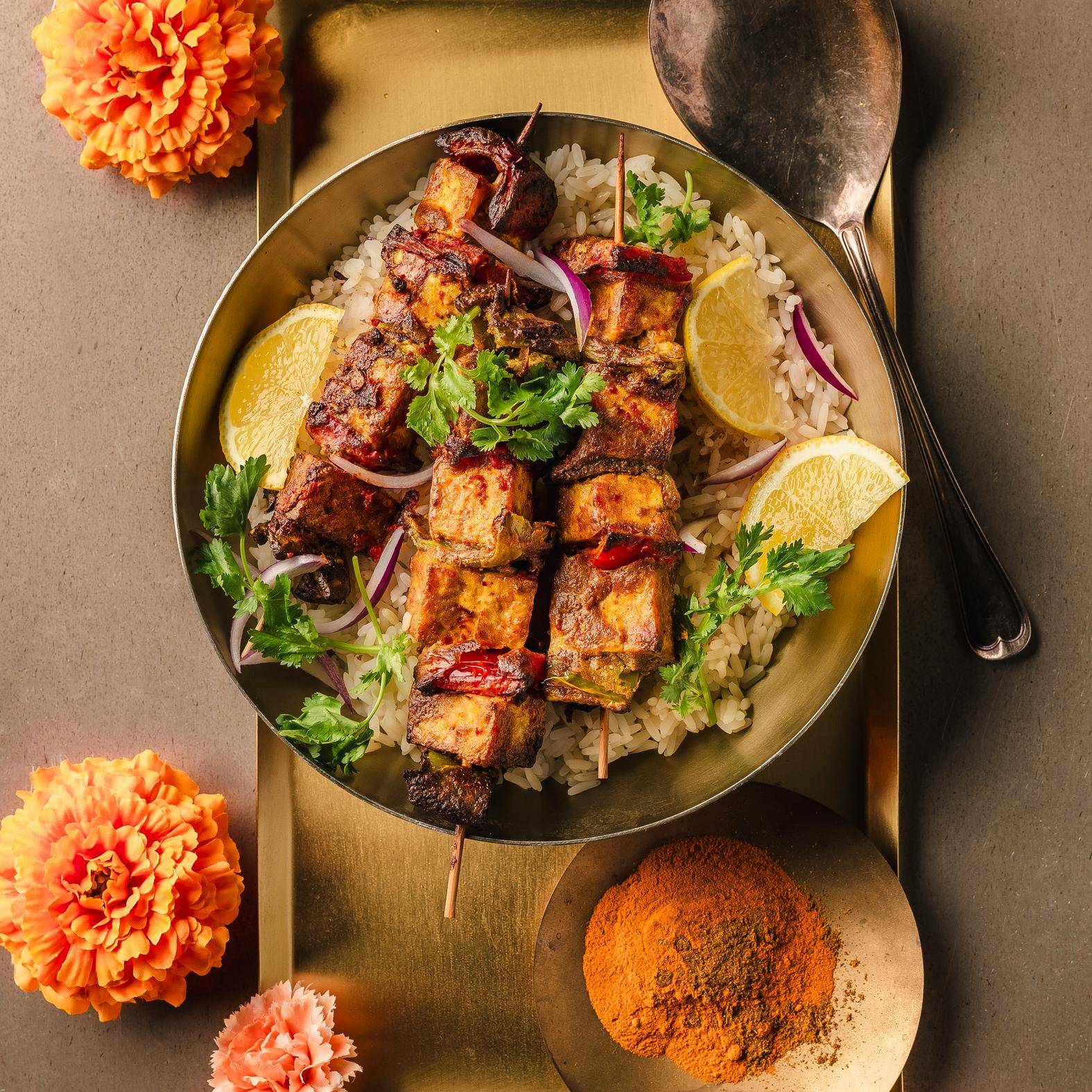 Tofu špízy ve stylu Tikka masala - recept Easy Fry Compact | Tefal