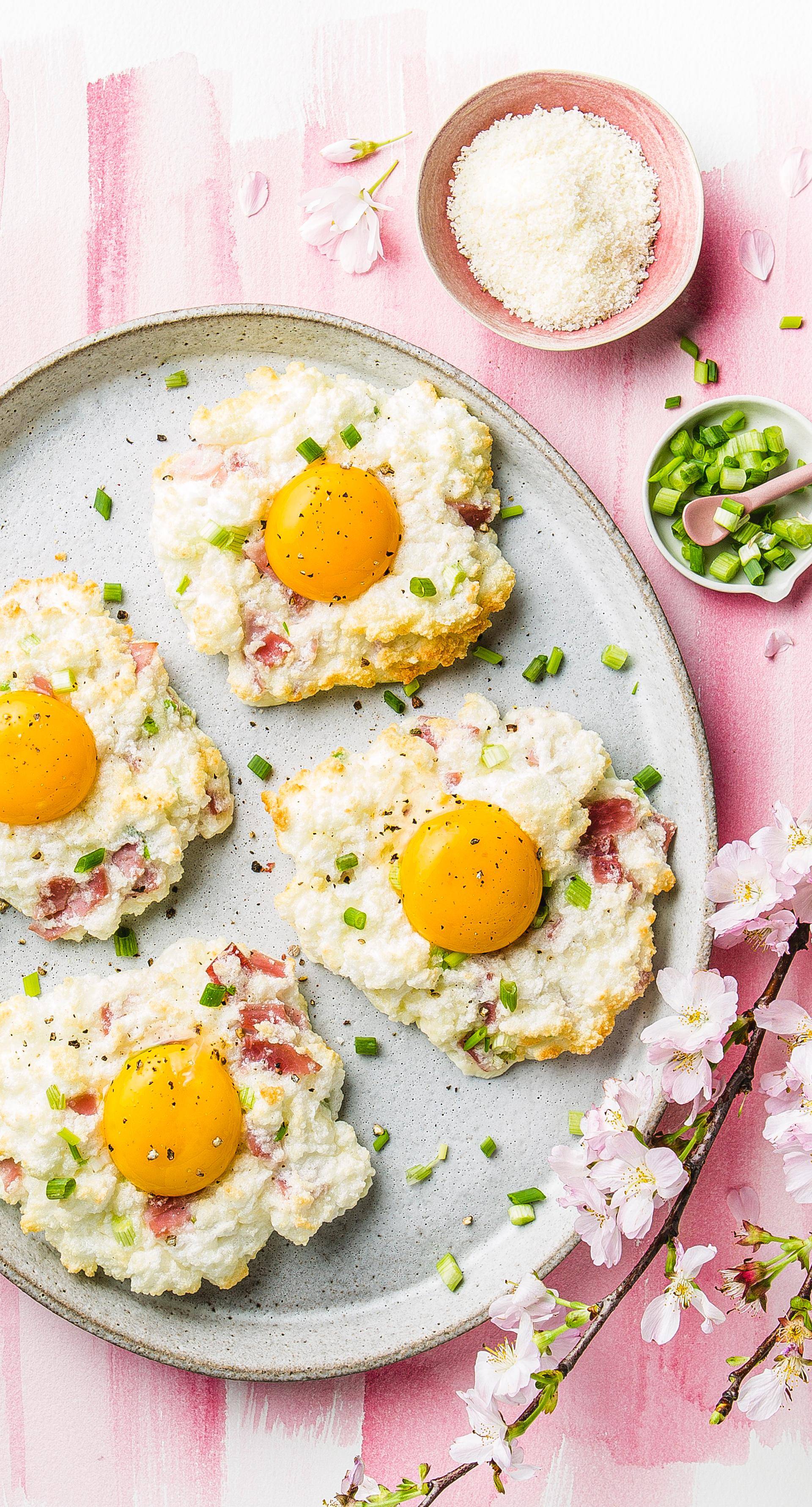 Bagely s vejcem a mozzarellou (vejce v díře) - recept Hrnce a pánve | Tefal