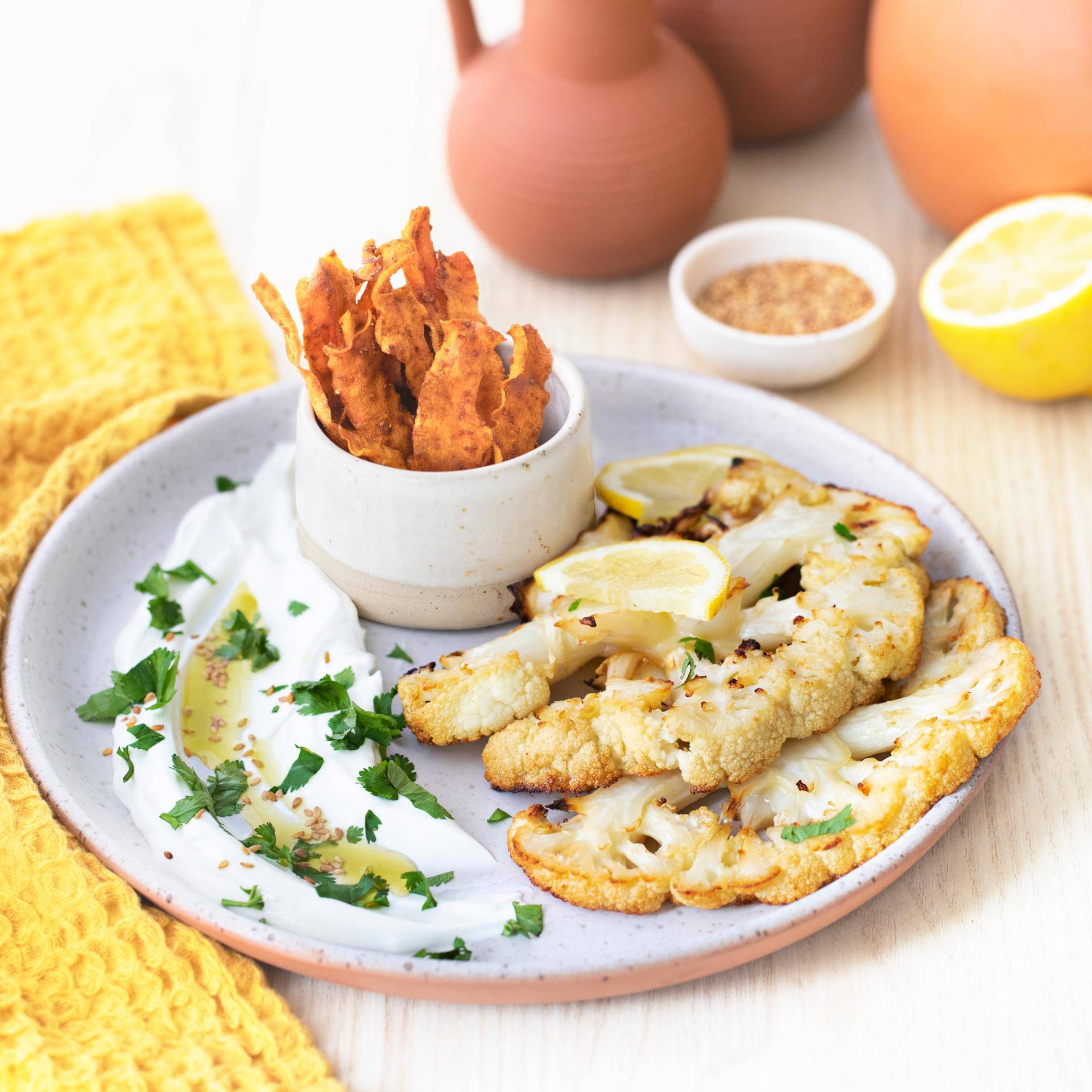 Květákové steaky s mrkvovými hranolky - recept Dual EasyFry&Grill | Tefal