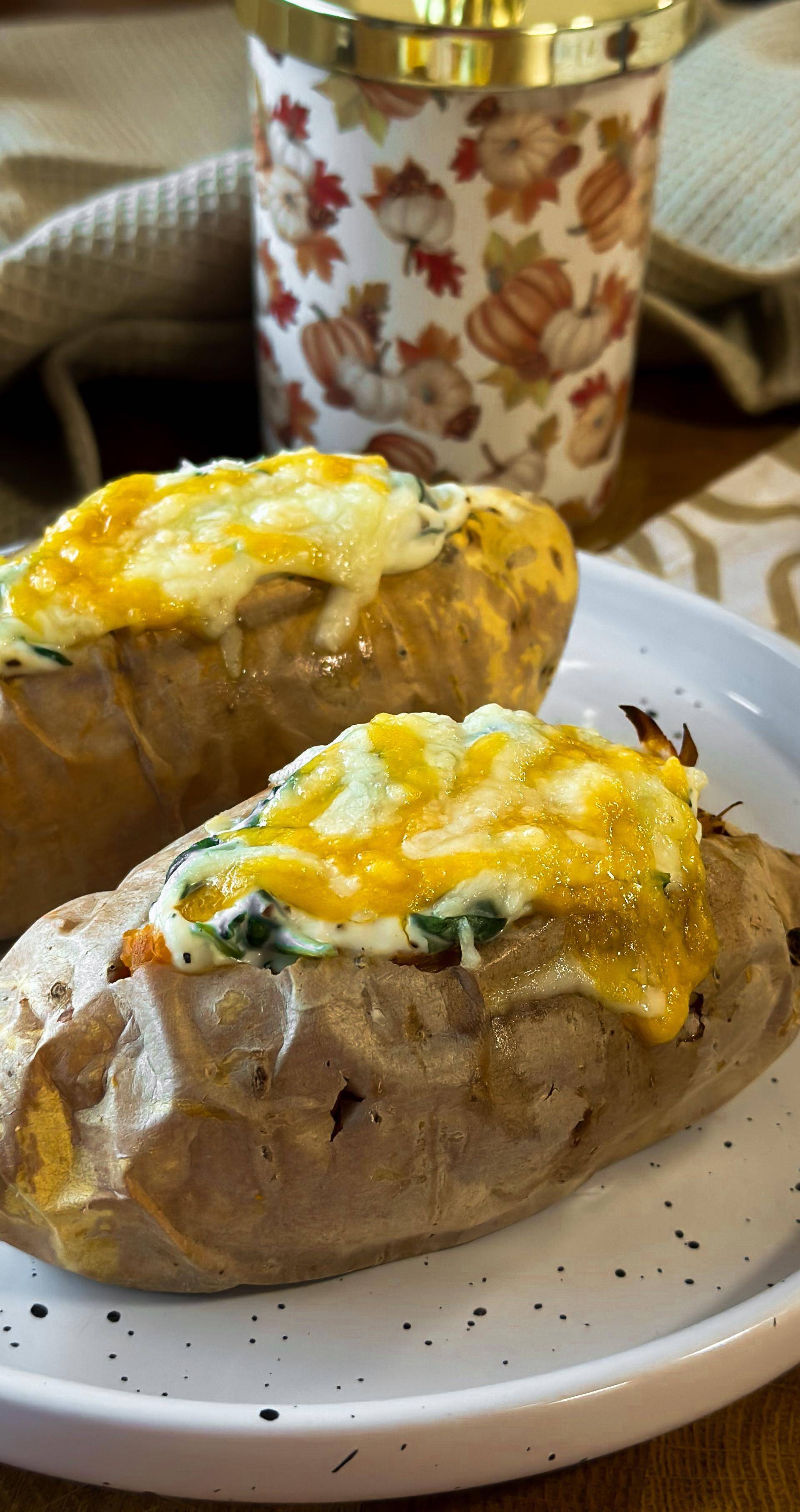 Plněné batáty s ricottou a špenátem - recept EASY FRY & GRILL 2 in 1 MECHANICAL | Tefal