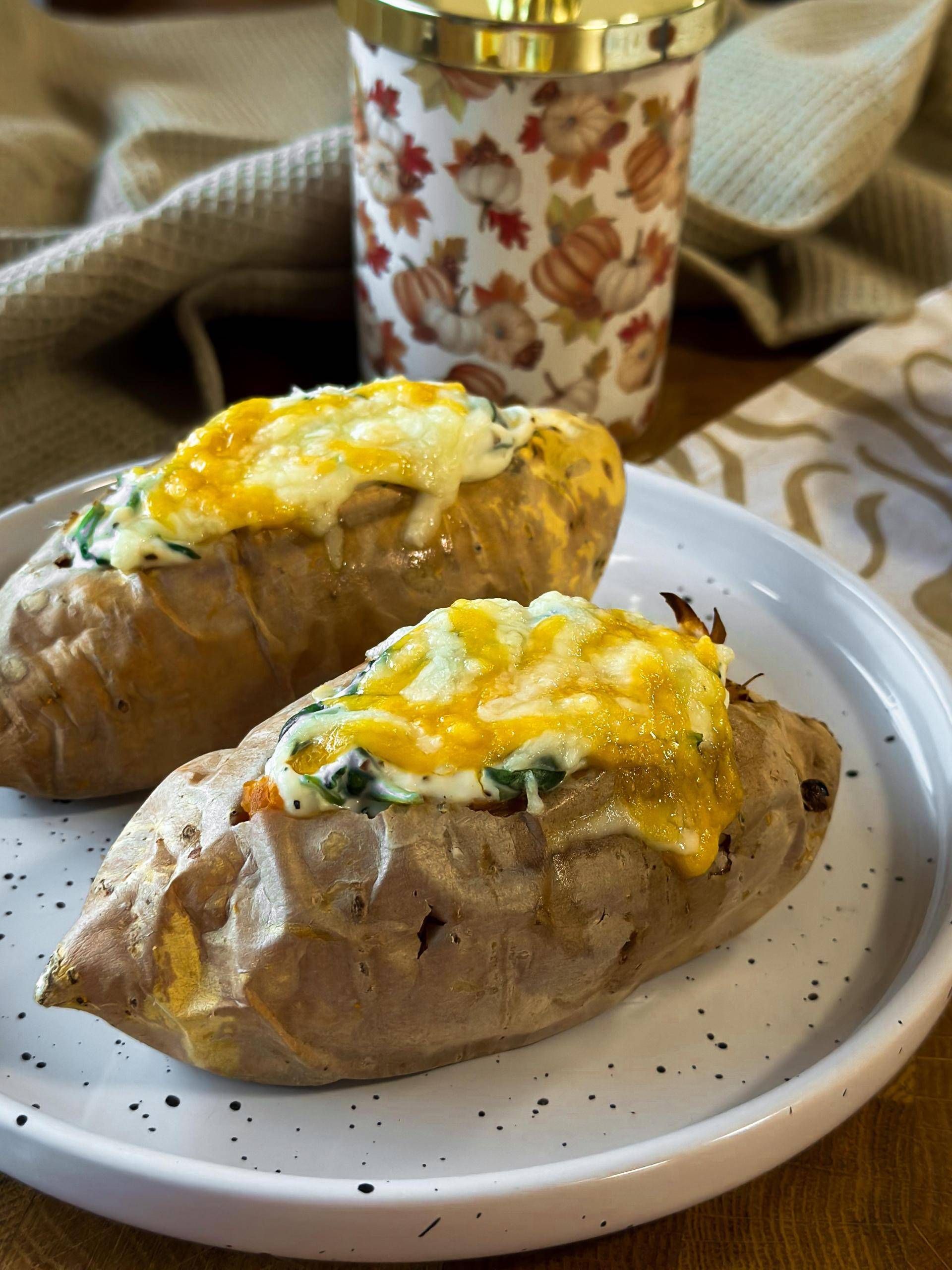 Plněné batáty s ricottou a špenátem - recept EASY FRY & GRILL 2 in 1 MECHANICAL | Tefal