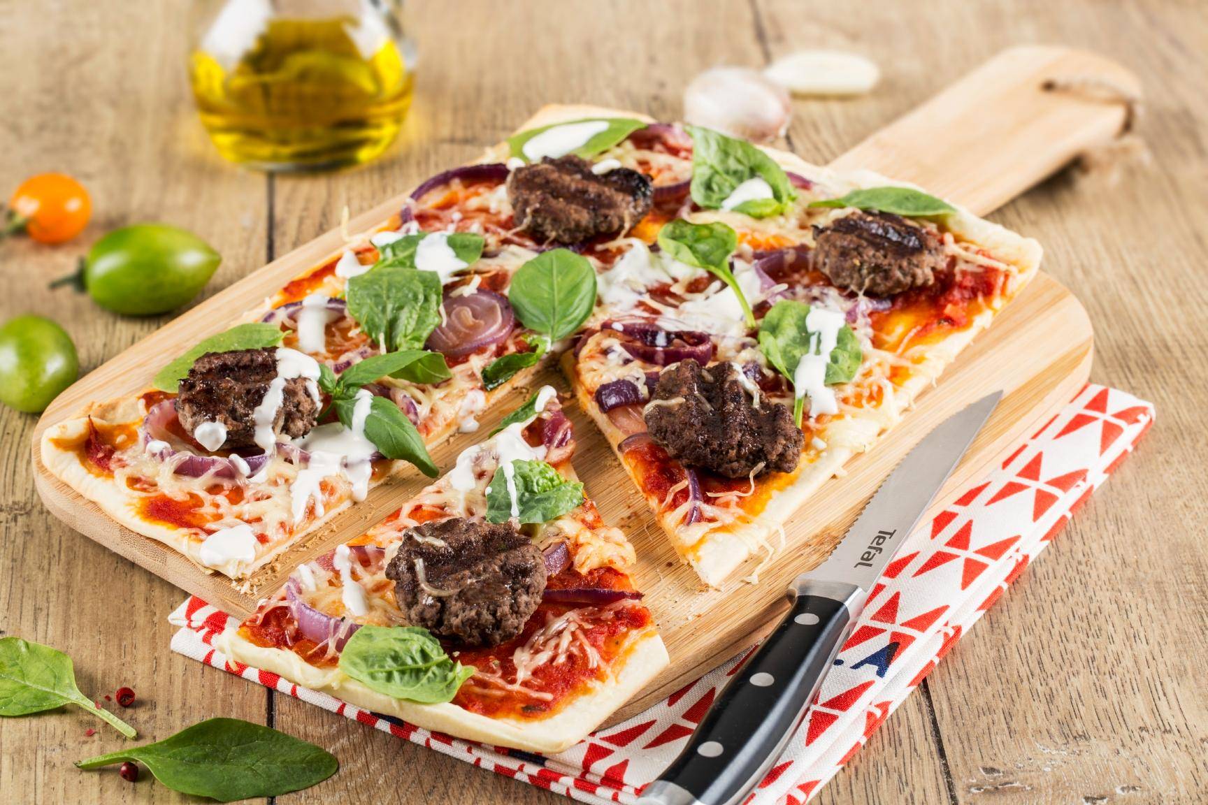 Pizza pro milovníky masa - recept OptiGrill + | Tefal