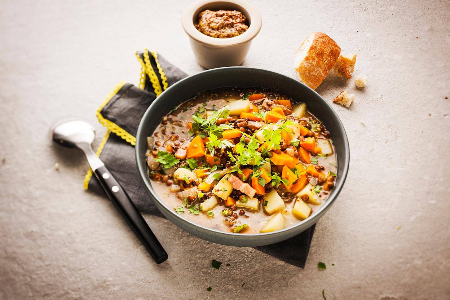 Čočková polévka s bylinkami - recept Cookeo | Tefal