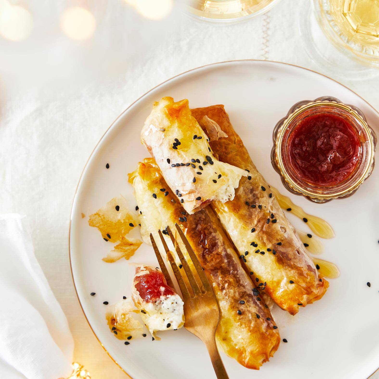Křupavá feta s oreganem a kdoulovým džemem - recept EASY FRY GRILL & STEAM 3 in 1 | Tefal