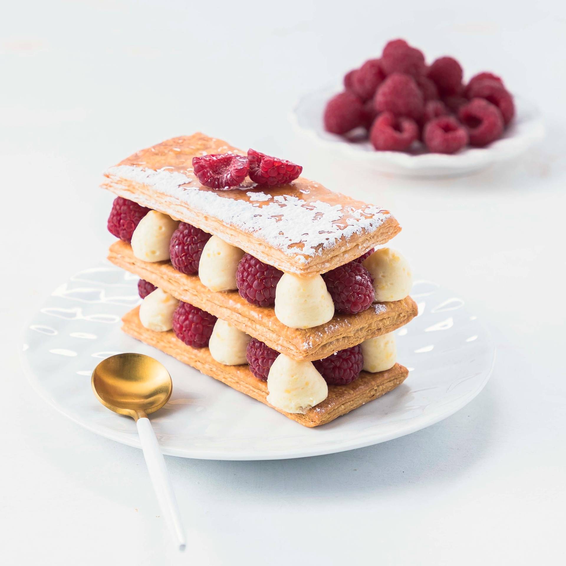 Millefeuillle s vanilkou a malinami - recept Kitchen Machines Touch/Touch + | Tefal