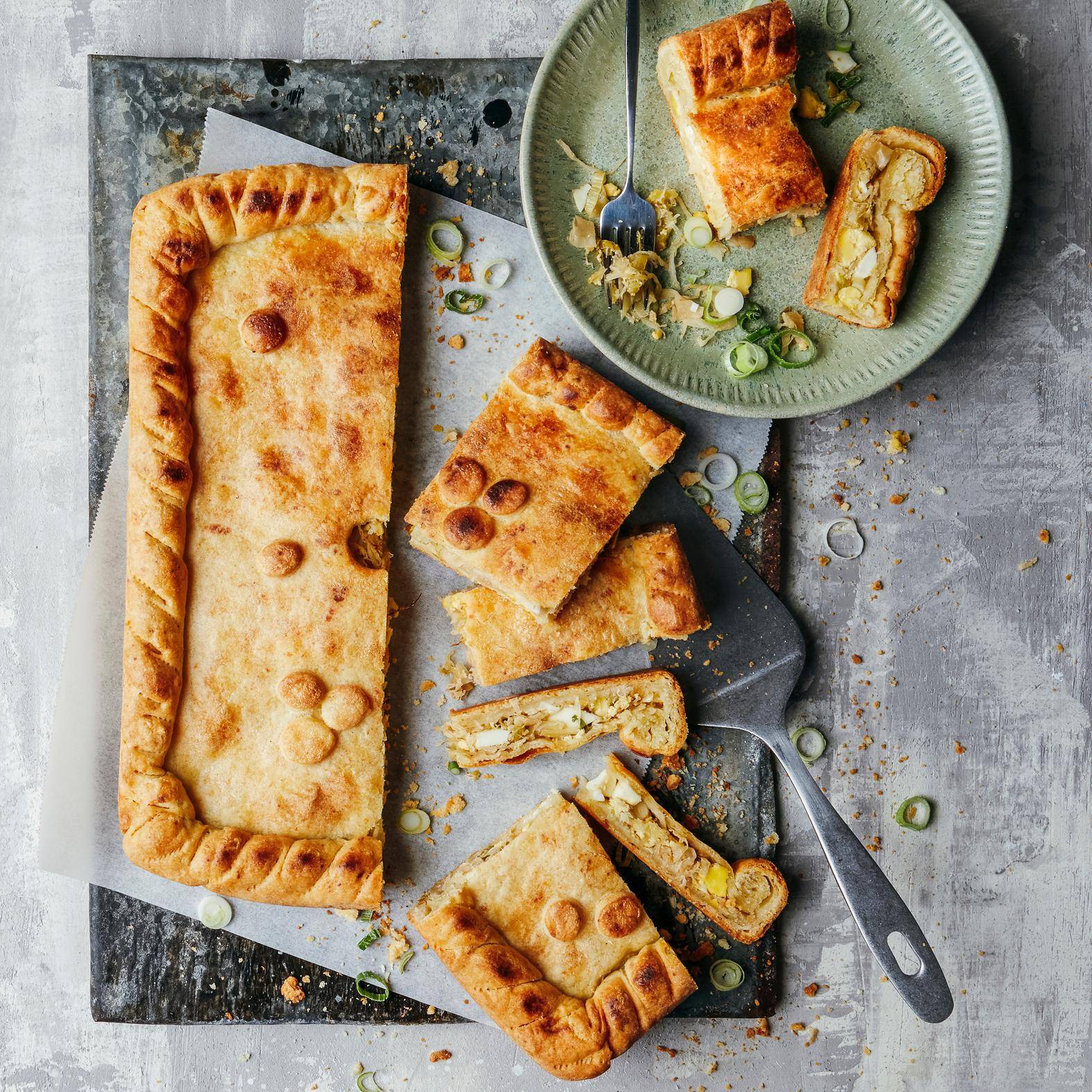 Ruský pirohový koláč se zelím - recept OptiGrill + | Tefal
