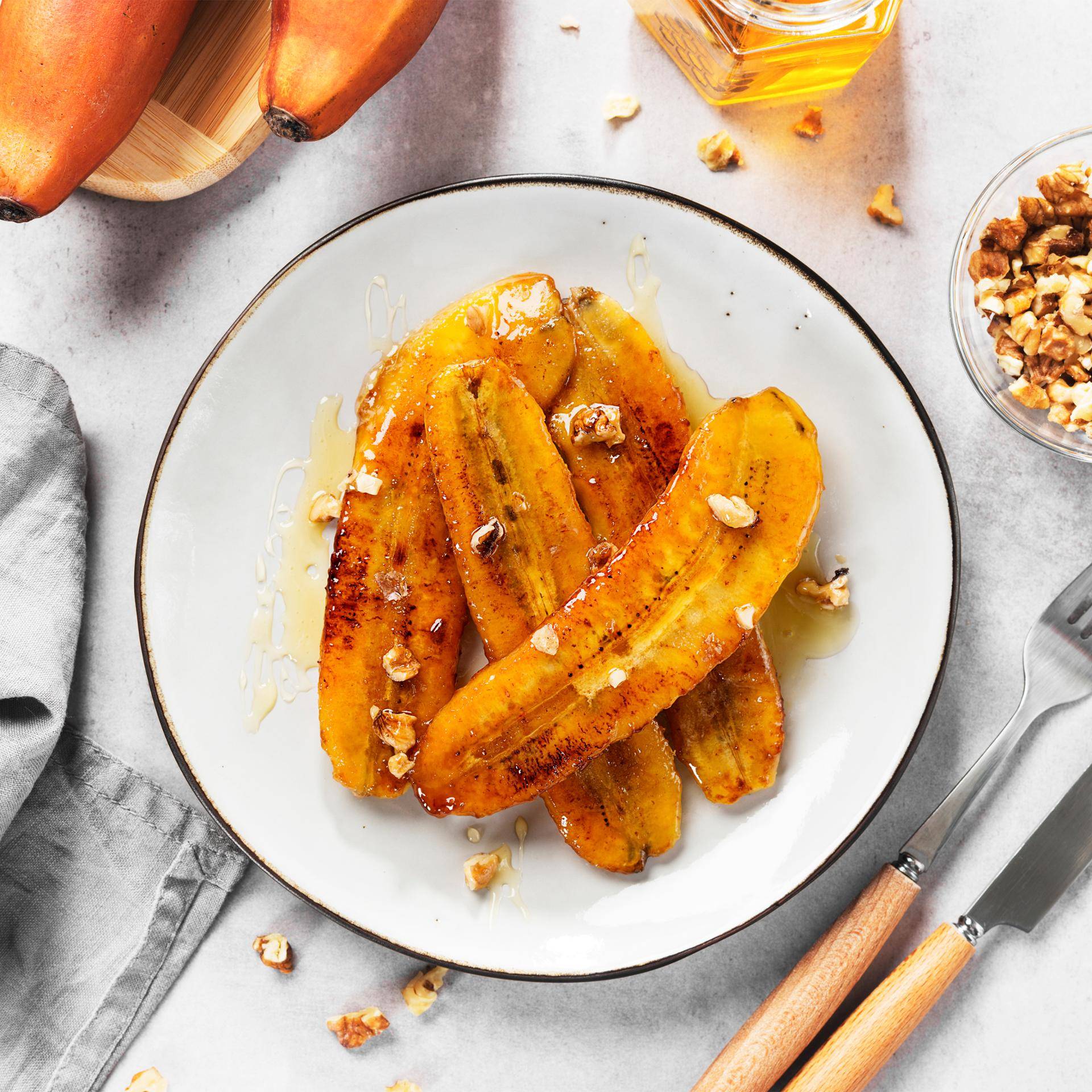 Karamelizovaný banán - recept Dual EasyFry&Grill | Tefal