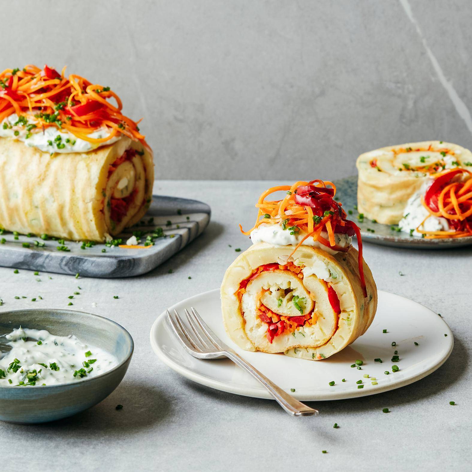 Lívance se zeleninou a sýrem feta - recept OptiGrill 4in1 | Tefal