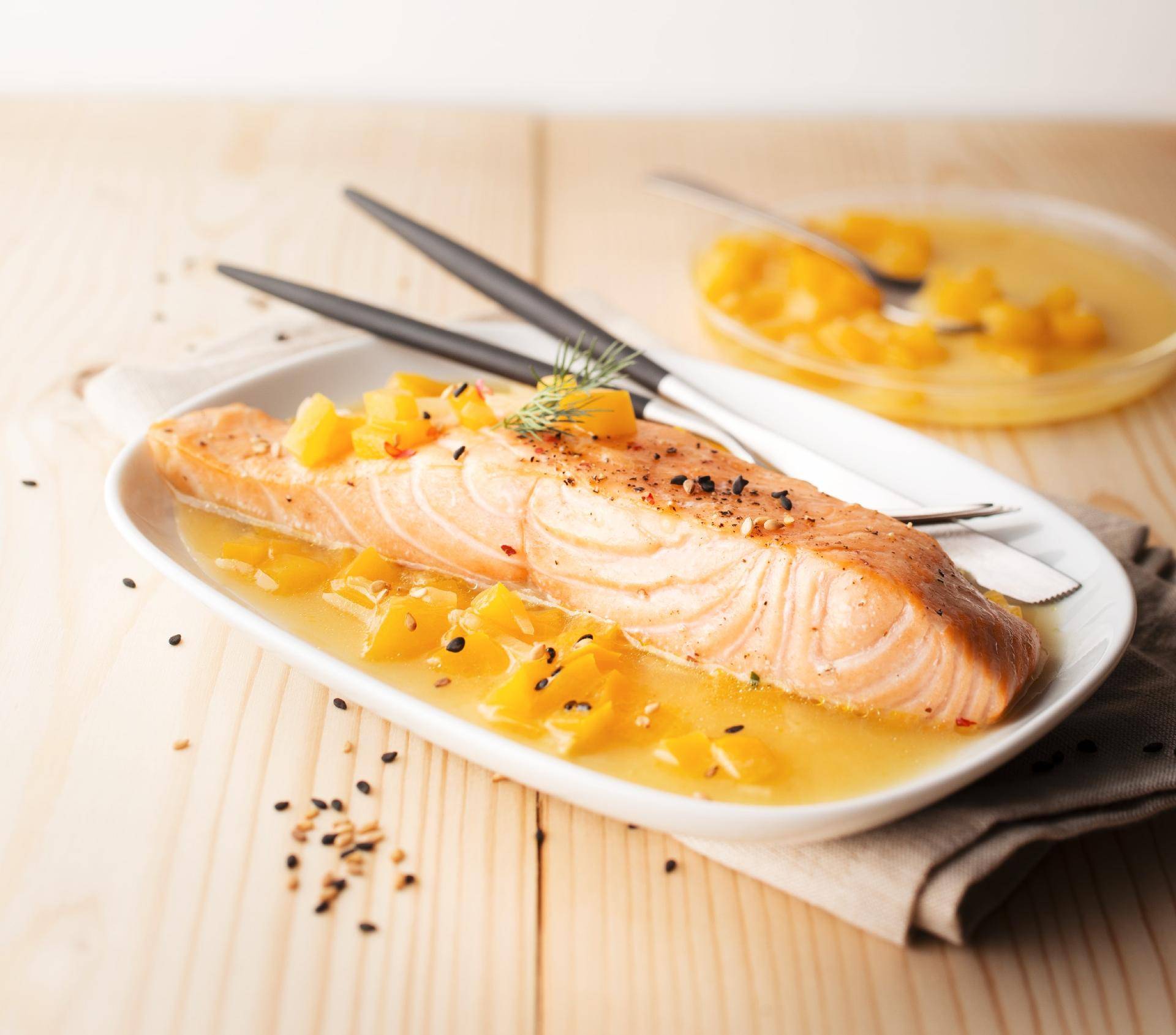 Losos s pomerančovou glazurou - recept Cookeo | Tefal