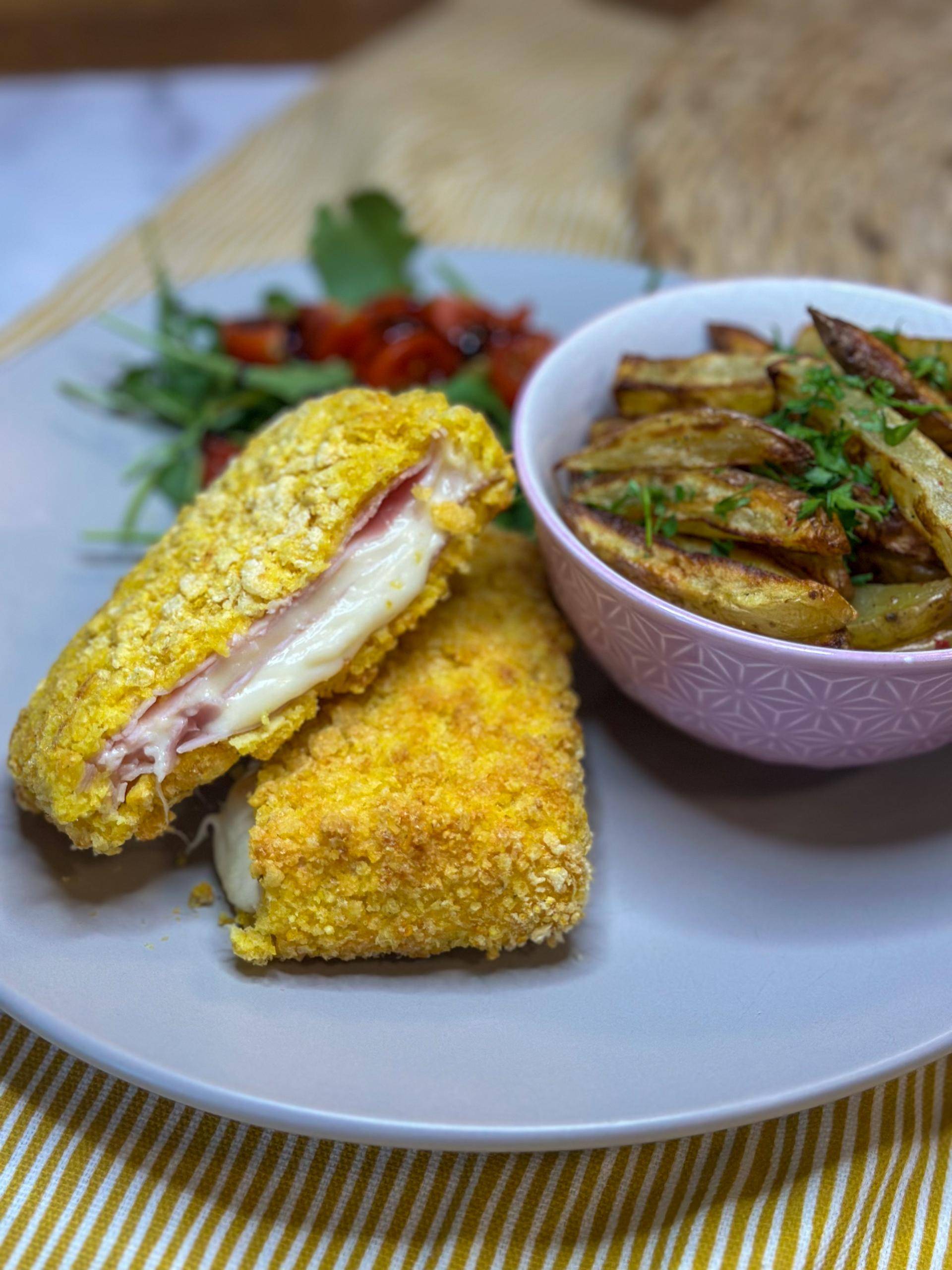 Smažák se šunkou a hranolky - recept EASY FRY & GRILL 2 in 1 MECHANICAL | Tefal