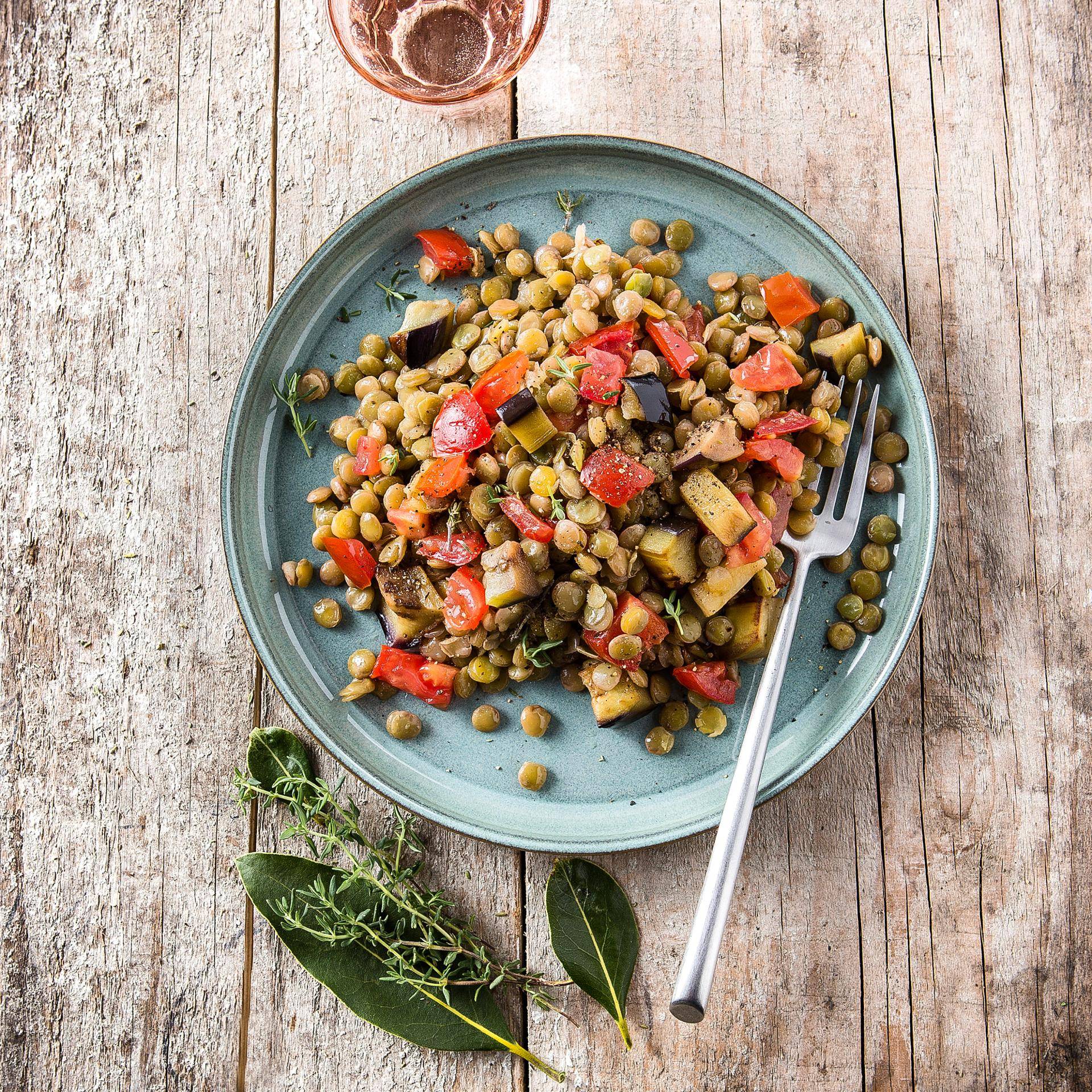 Čočka s lilkem a rajčaty - recept Cookeo | Tefal
