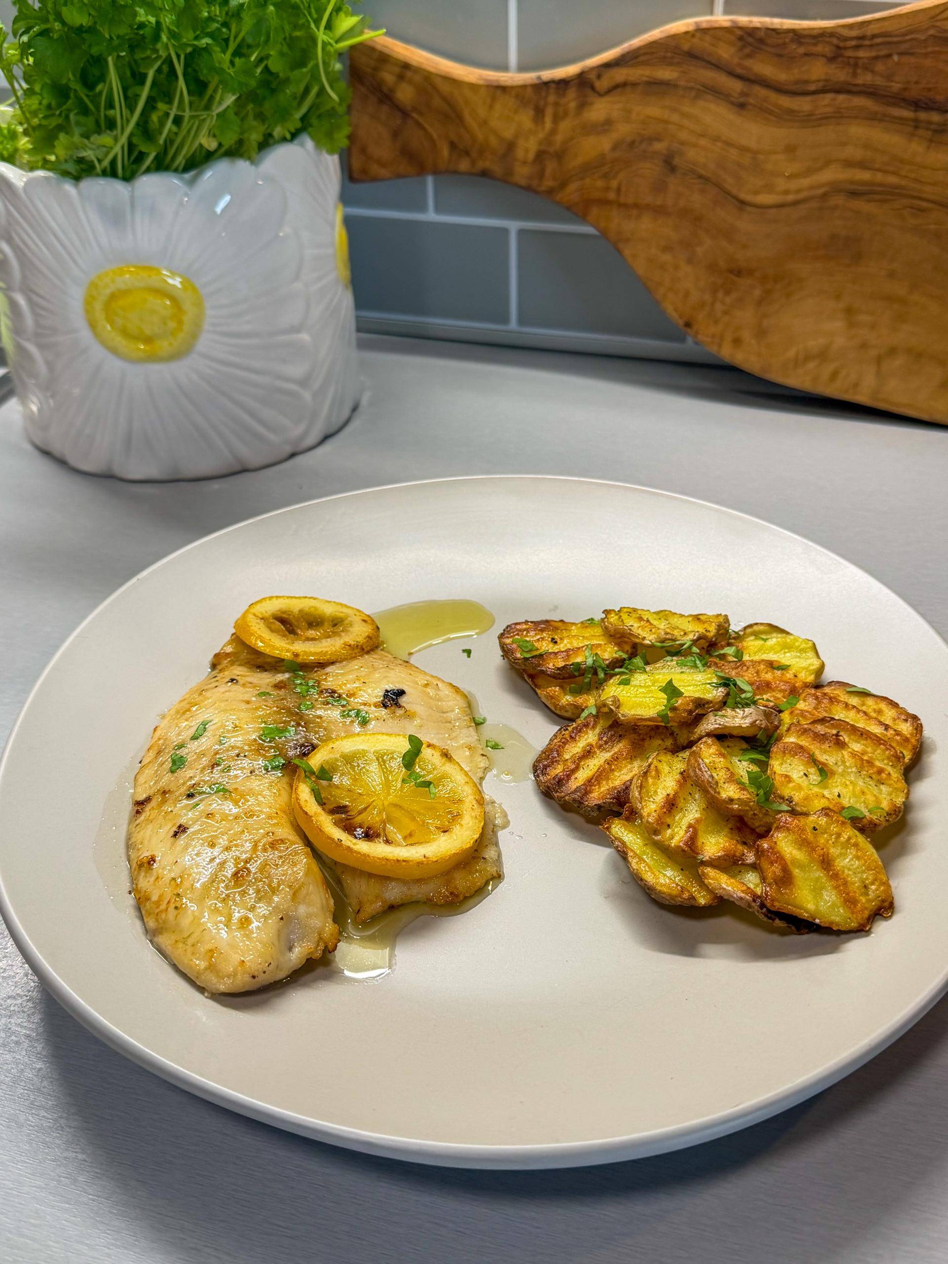 Treska s citronem a bramborovými dukátky - recept DUAL EASY FRY XXL | Tefal